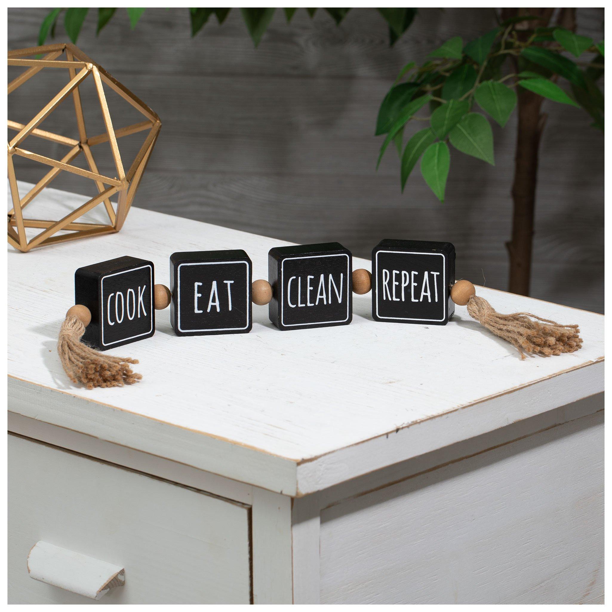 Cook, Eat, Clean & Repeat Wood Decor Hobby Lobby 2280774