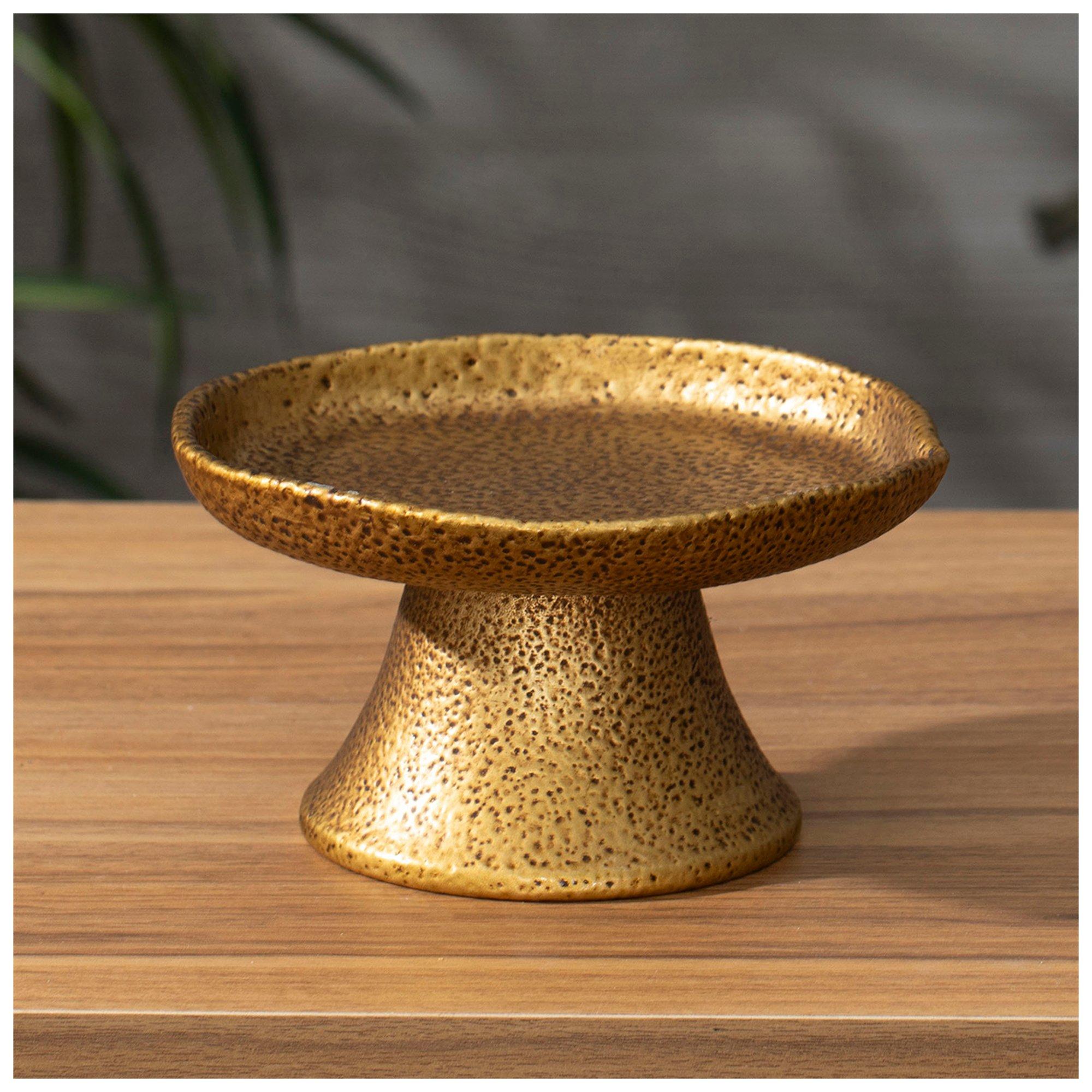 Antique Gold Metal Pedestal Tray Hobby Lobby 2282200