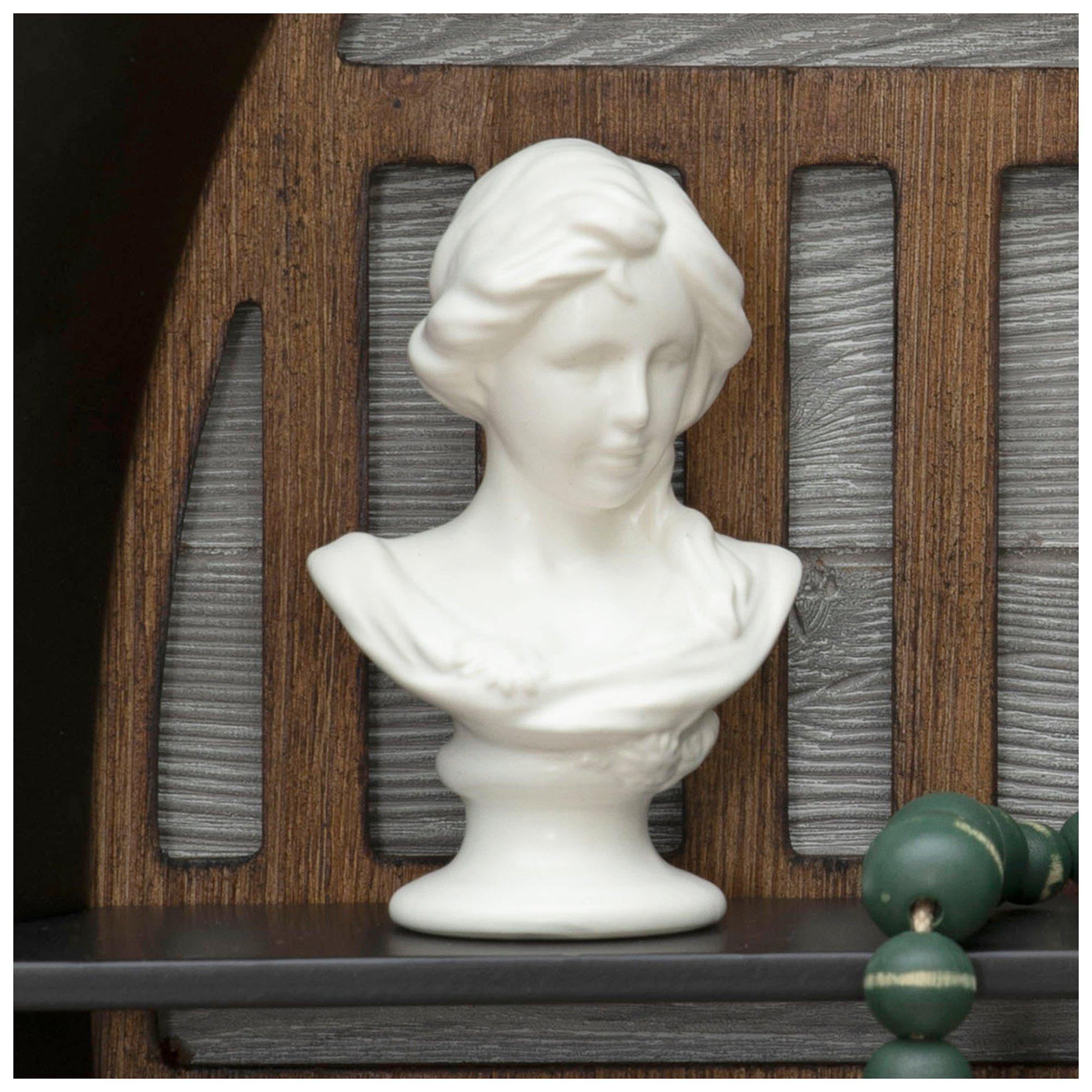 White Classical Bust Statue