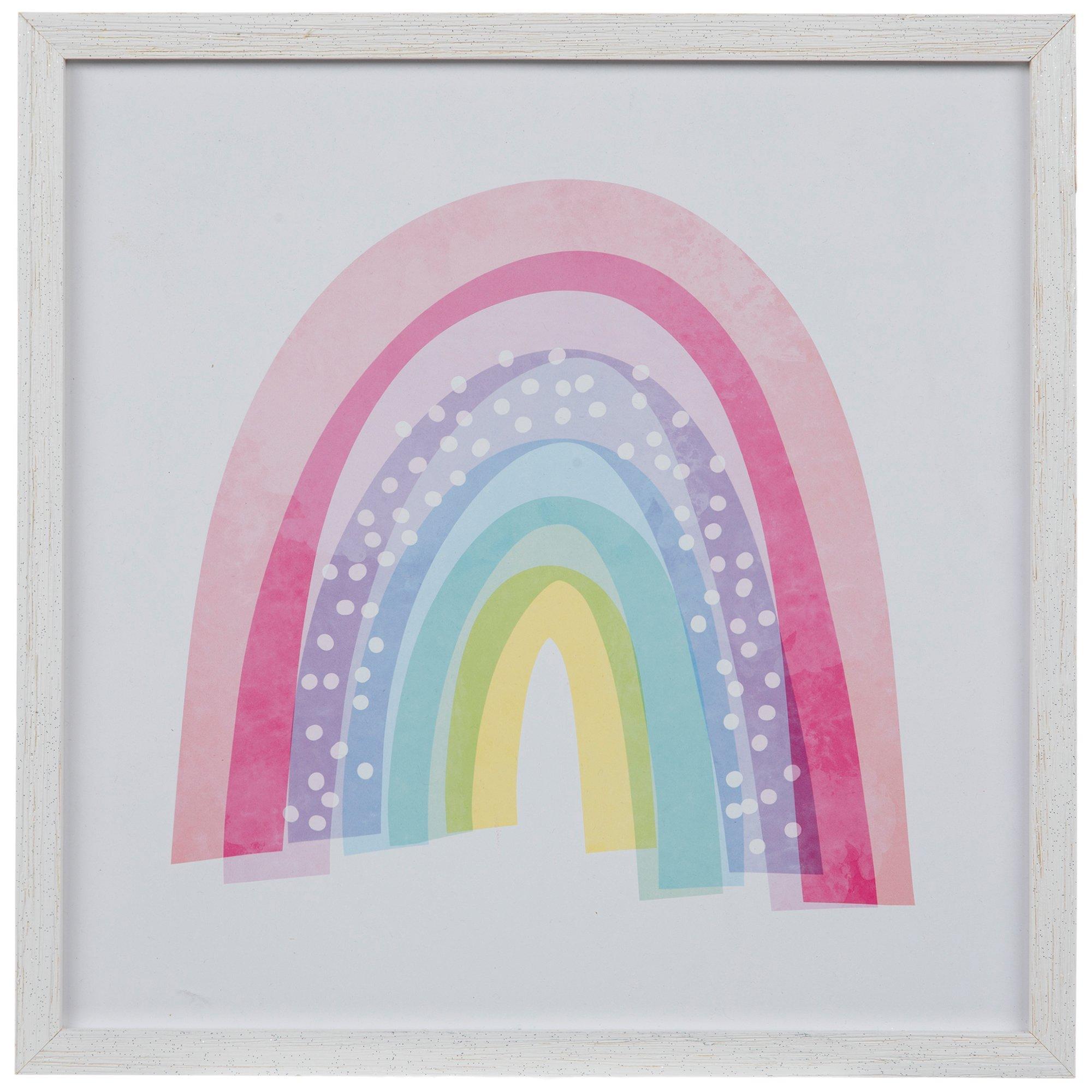 Pastel Rainbow Wood Decor, Hobby Lobby