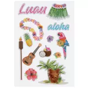 Aloha Glitter 3D Stickers