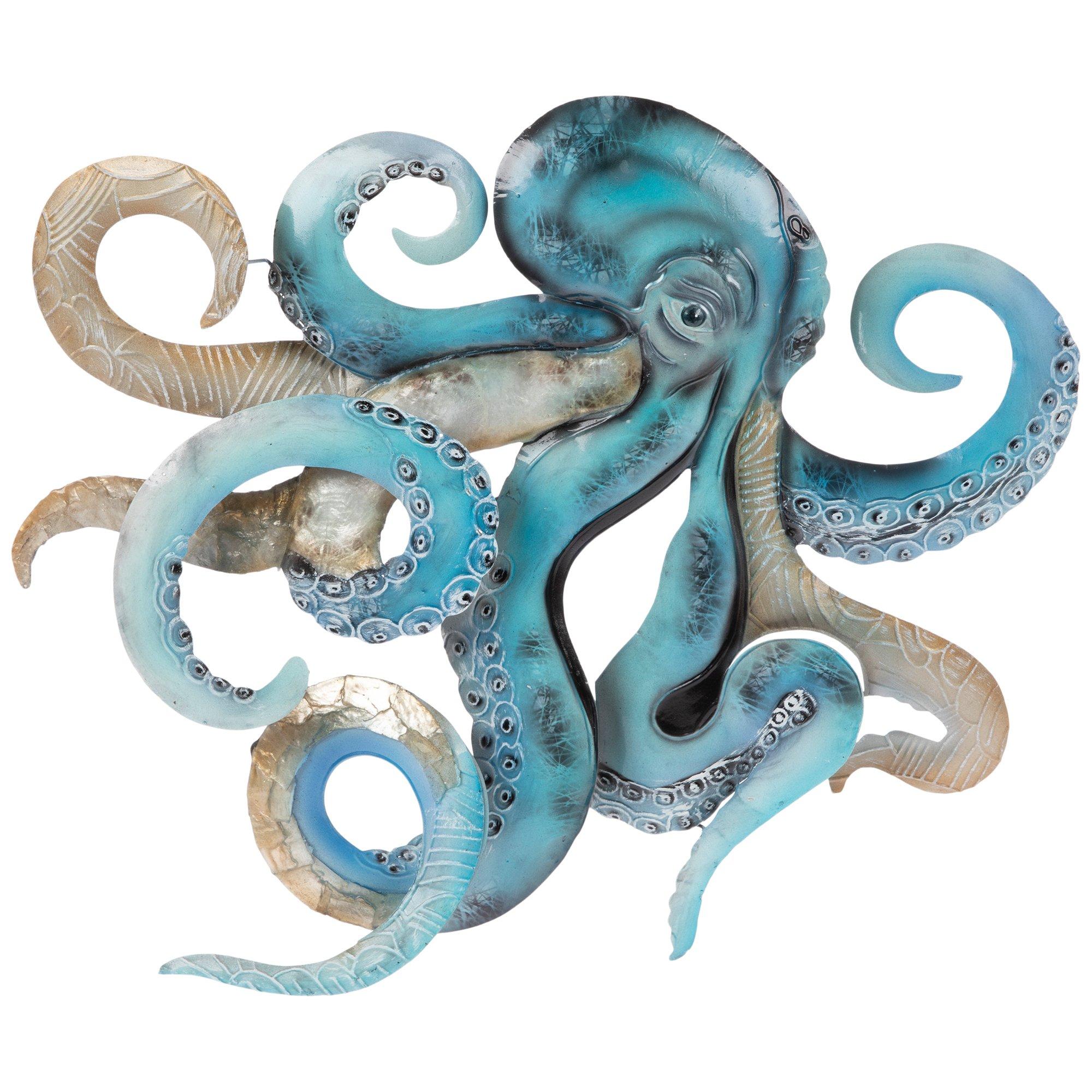 Blue Octopus Wall Decor