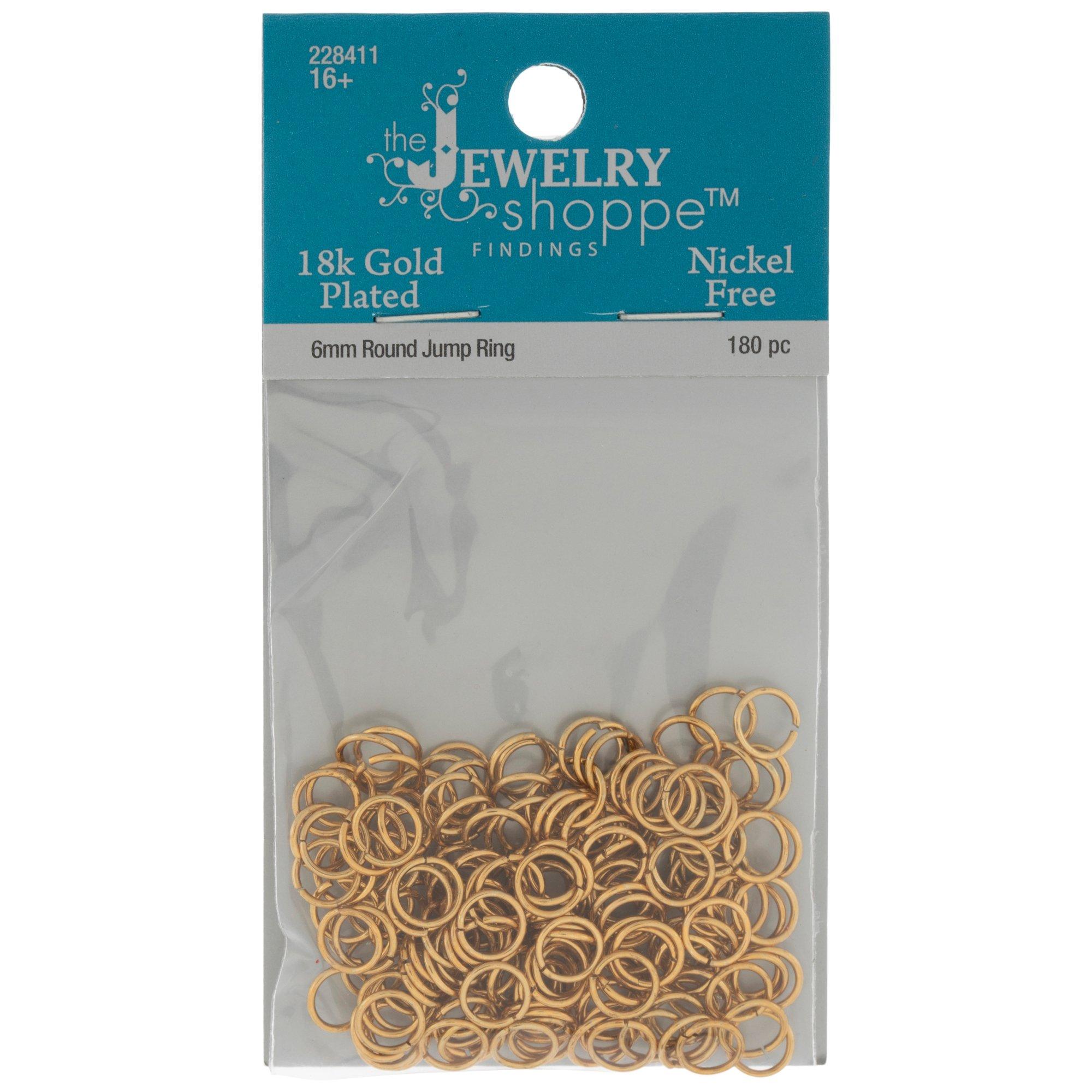 18K Gold Plated Round Jump Rings Hobby Lobby 228411