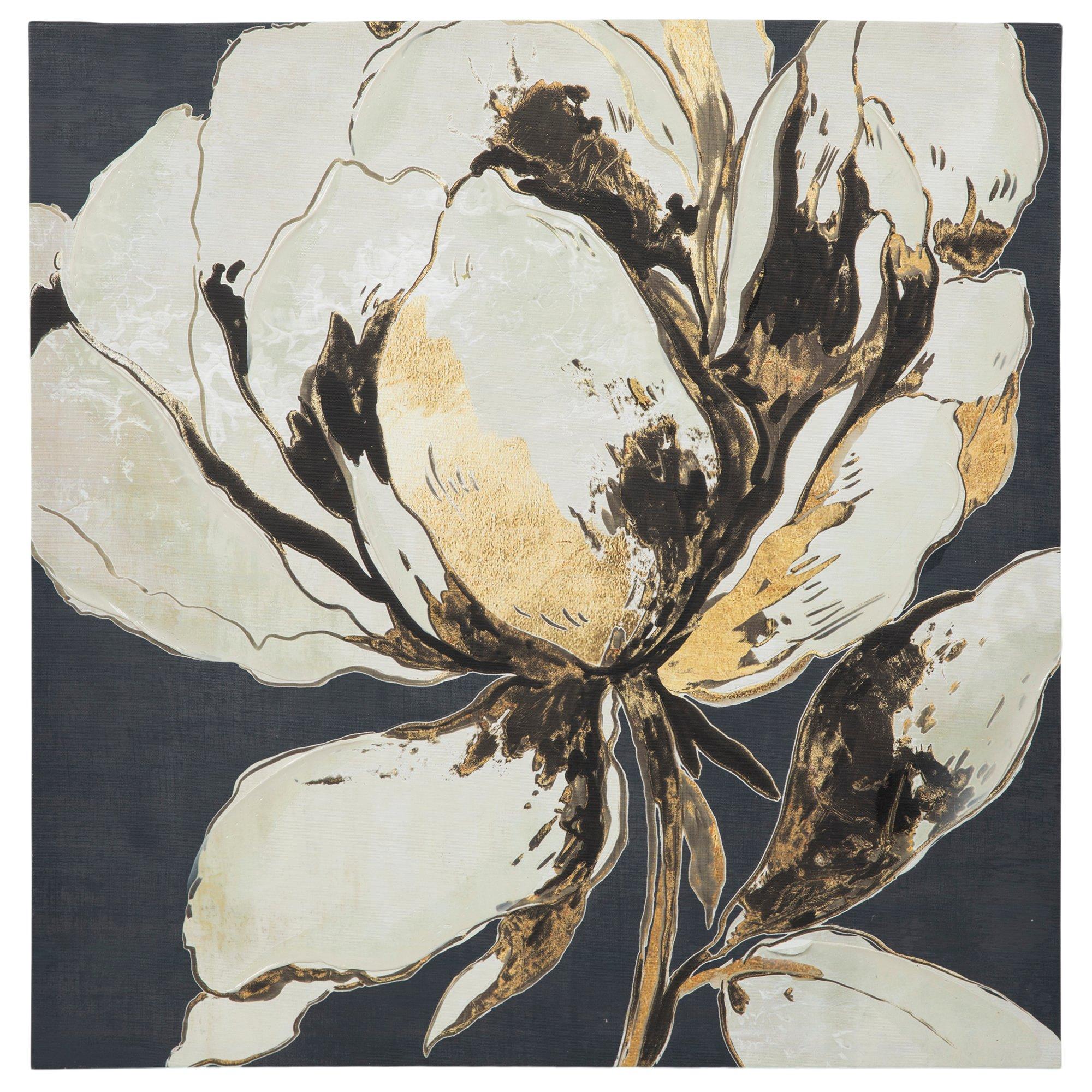 Gold Flower Canvas Wall Decor Hobby Lobby 2284313