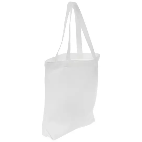 Podzly 12 DIY Blank Mini Canvas Tote Bags - 8x 8 x 1 1/2 Tote Bag,  Perfect for Arts, Crafts and Goodie Bags - Write, Paint, or Draw your  Designs