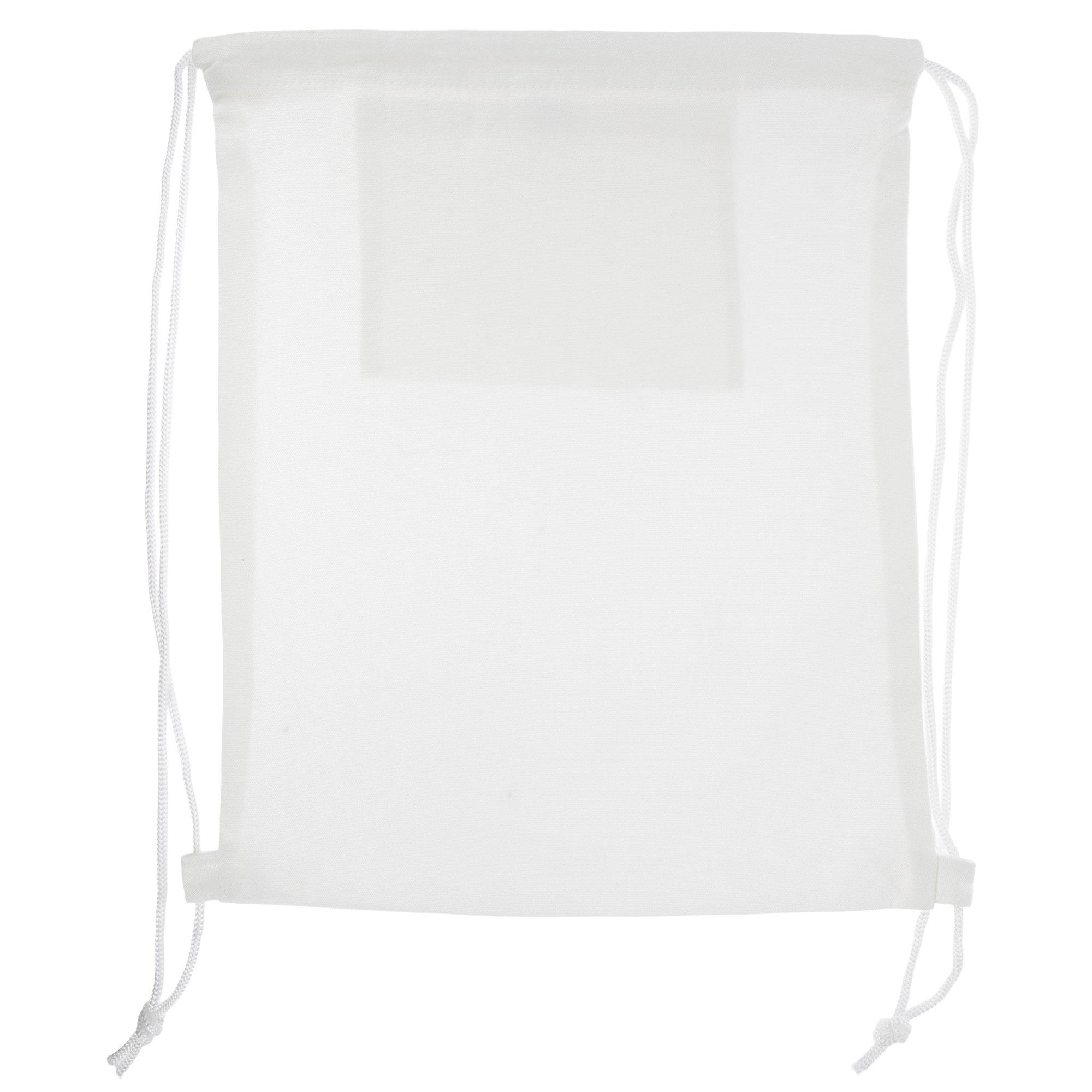 White canvas outlet drawstring bags