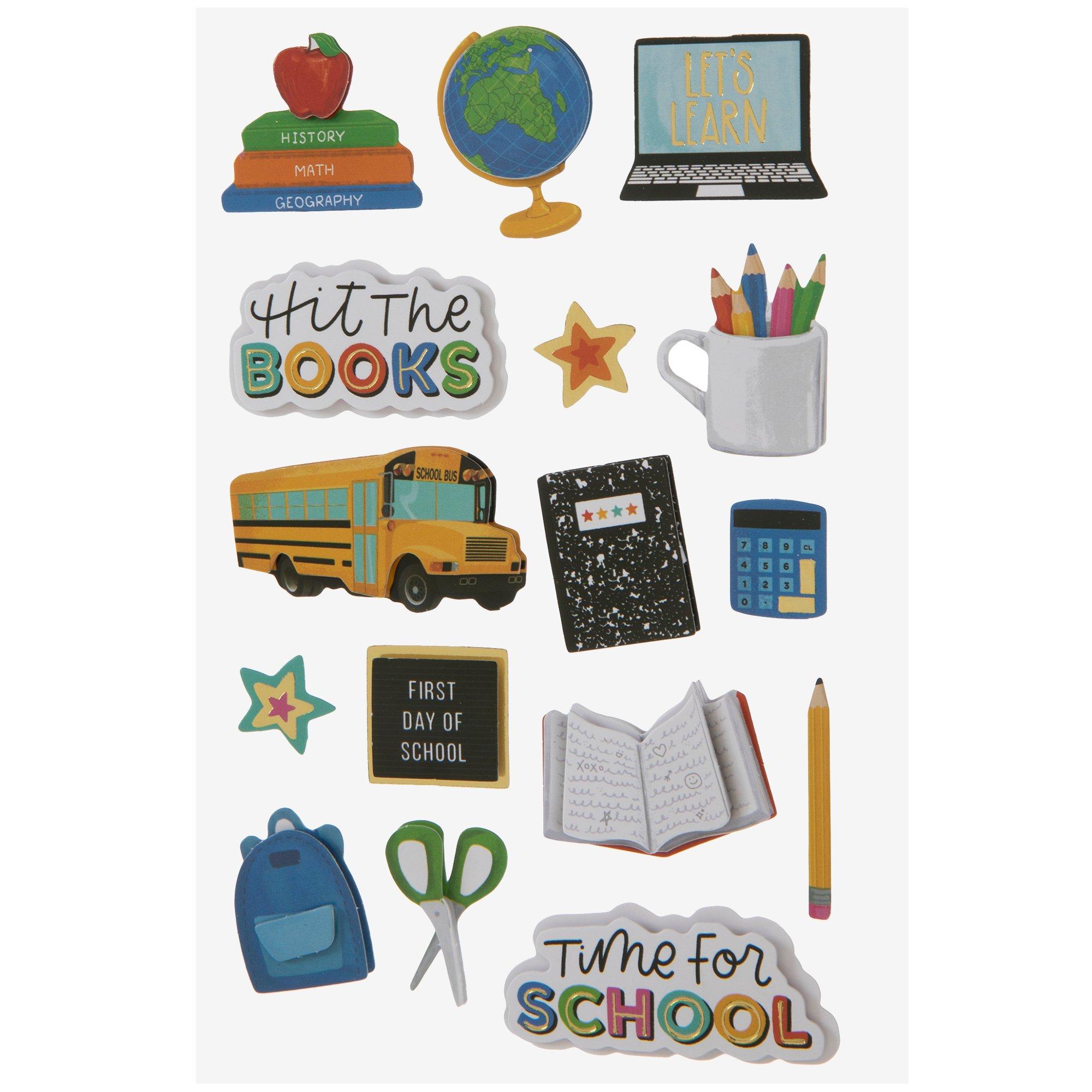 Time For School 3D Stickers Hobby Lobby 2284594