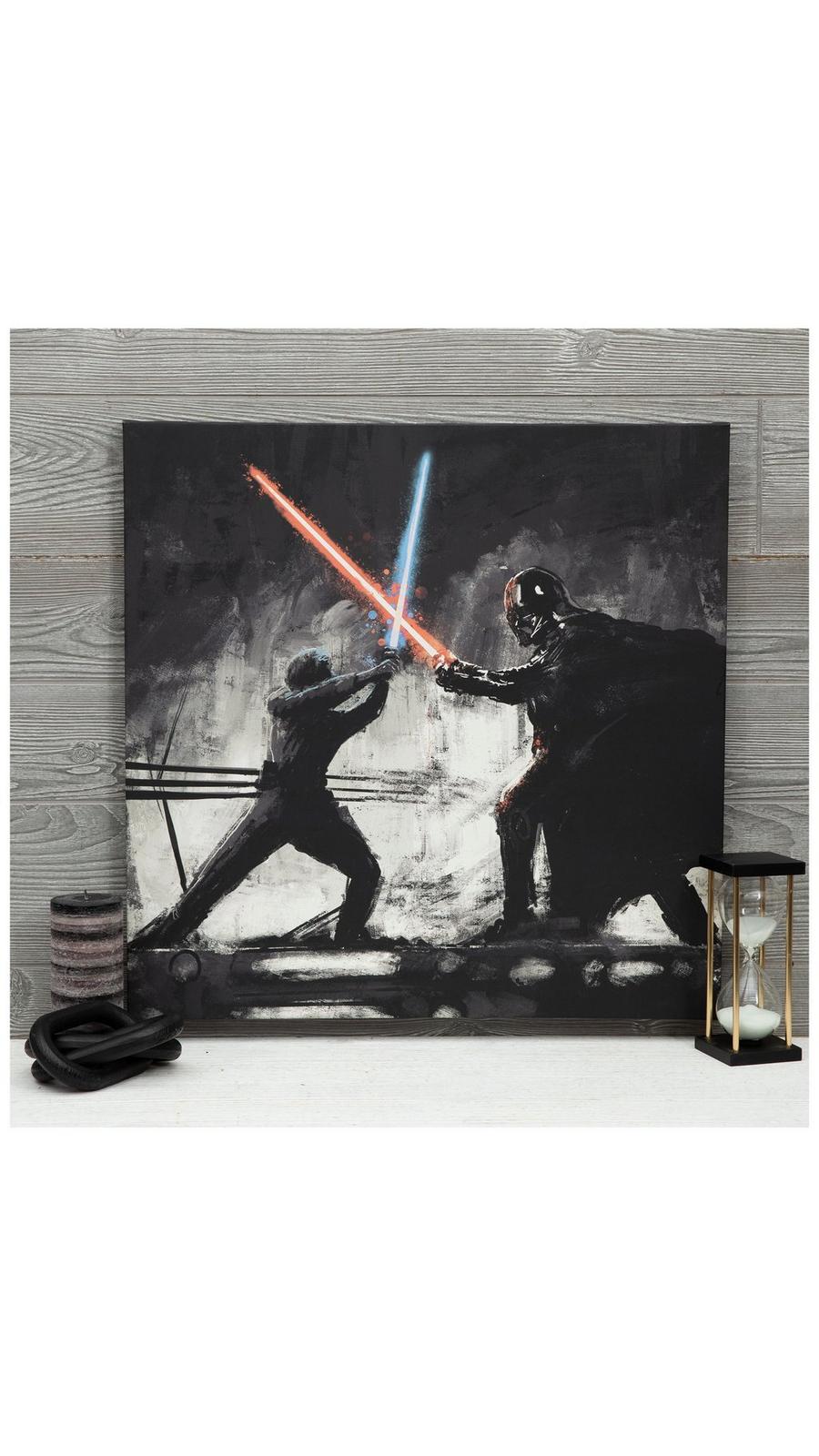 Star Wars Lightsaber Battle Canvas Wall Decor | Hobby Lobby | 2284776