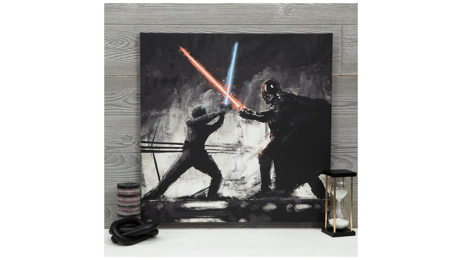 Star Wars Lightsaber Battle Canvas Wall Decor | Hobby Lobby | 2284776