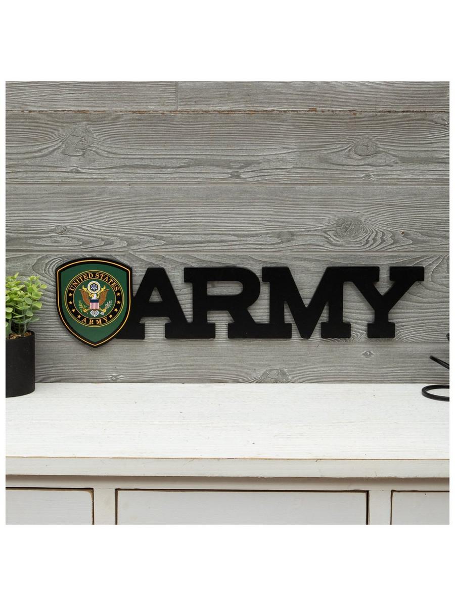 アメリカ合衆国 ARMY 陸軍 壁掛け インテリア 木製 彫刻 United States Army Wood Wall Decor | Hobby Lobby | 2285336