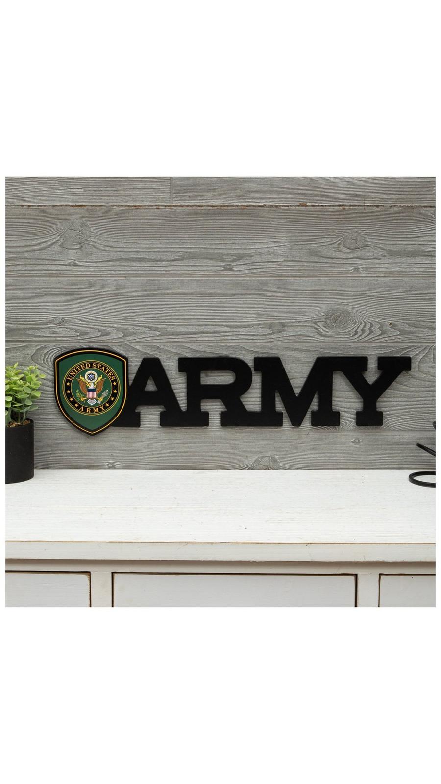 アメリカ合衆国 ARMY 陸軍 壁掛け インテリア 木製 彫刻 United States Army Wood Wall Decor | Hobby Lobby | 2285336