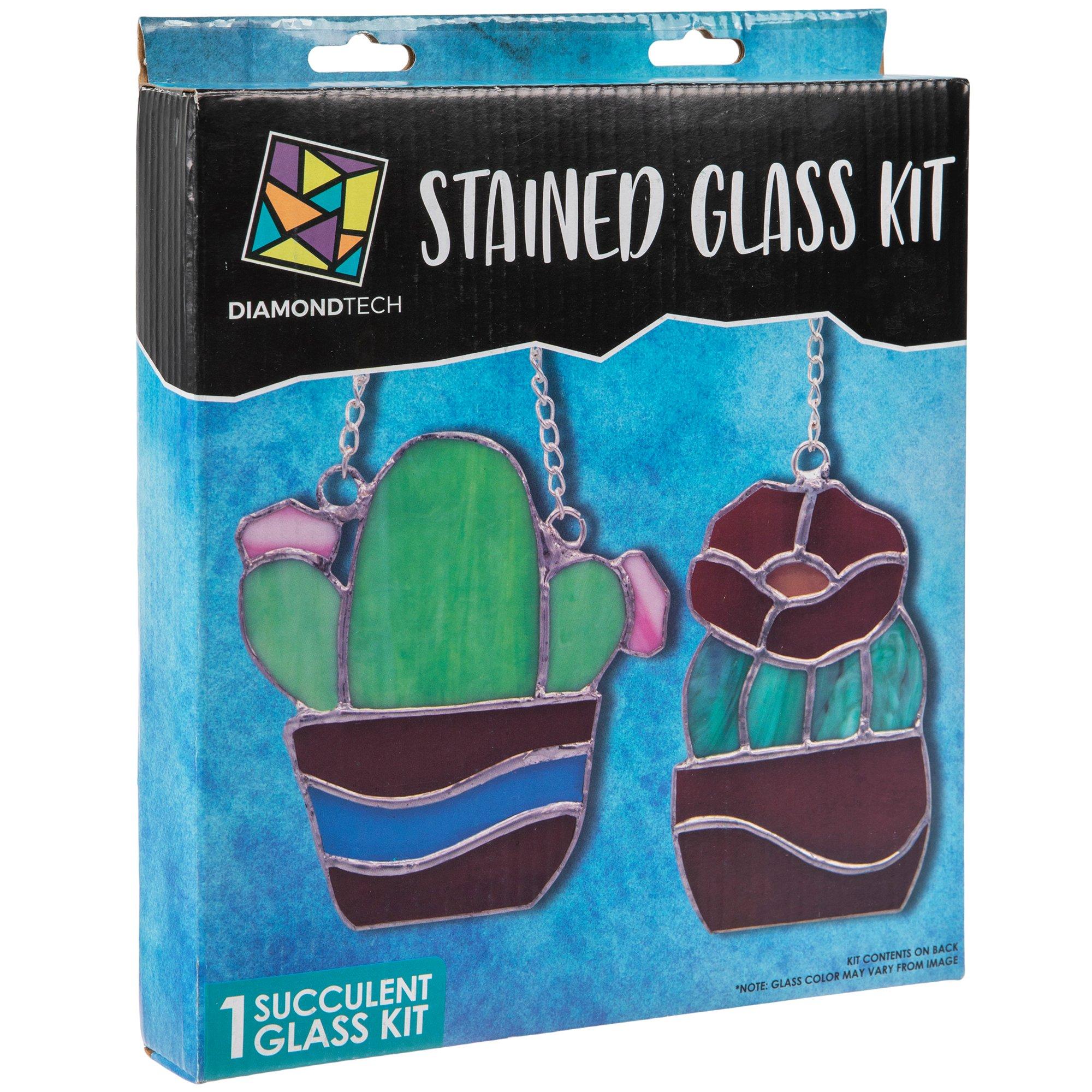 Succulents Stained Glass Craft Kit, Hobby Lobby