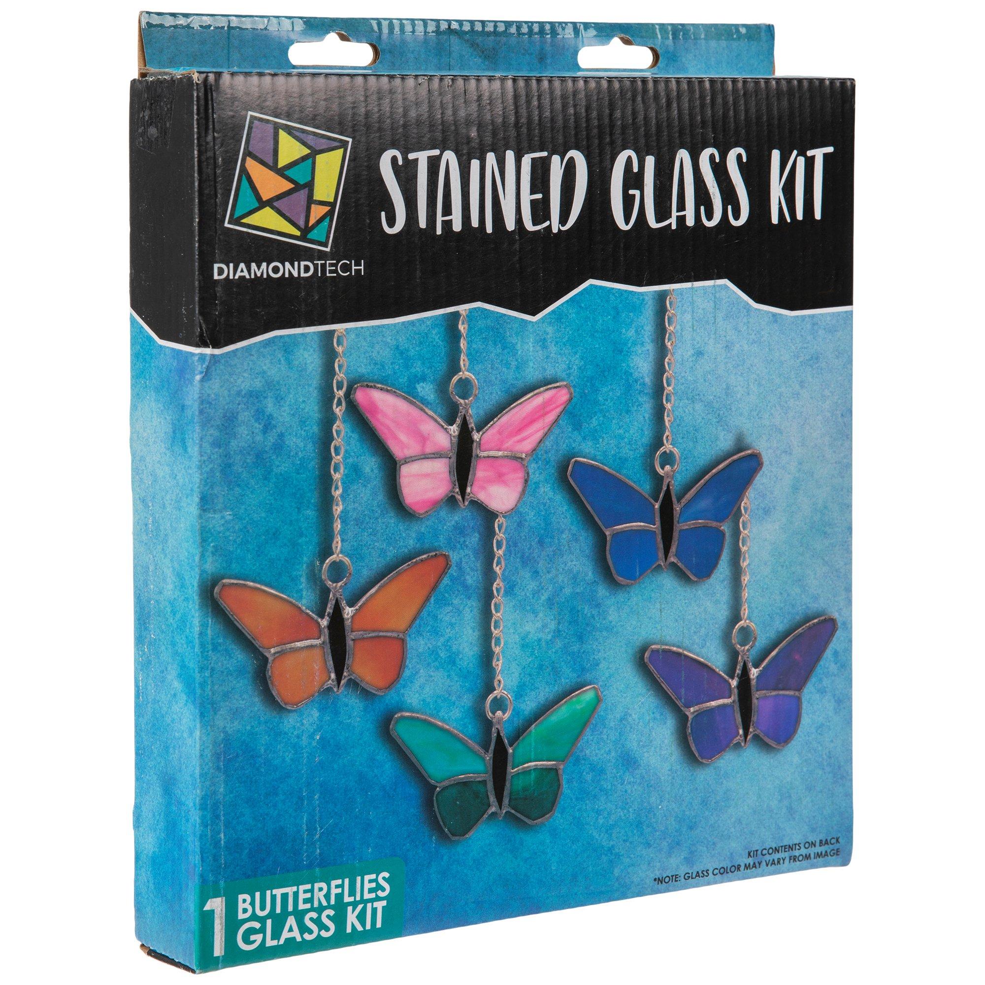 STAINED GLASS BUTTERFLY Diamond Painting Kit – DAZZLE CRAFTER