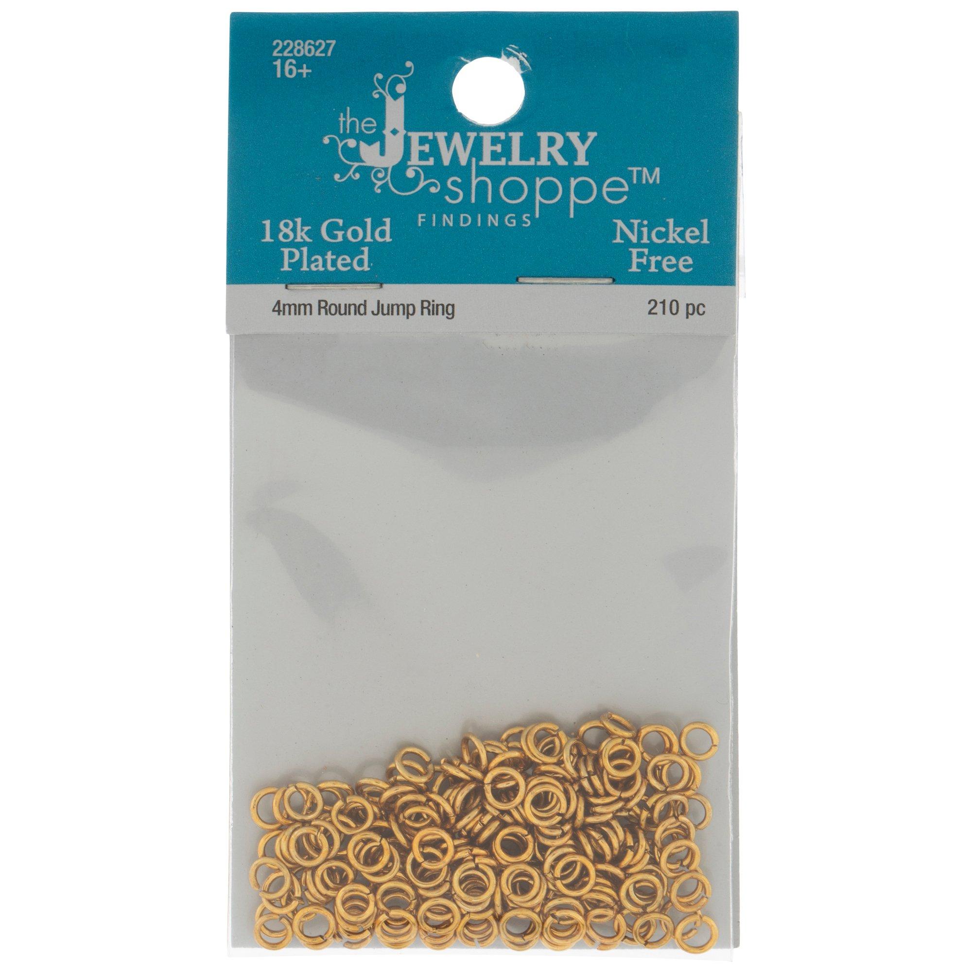 18k Gold Plated Jump rings For Jewelry Making, Brass Open Split