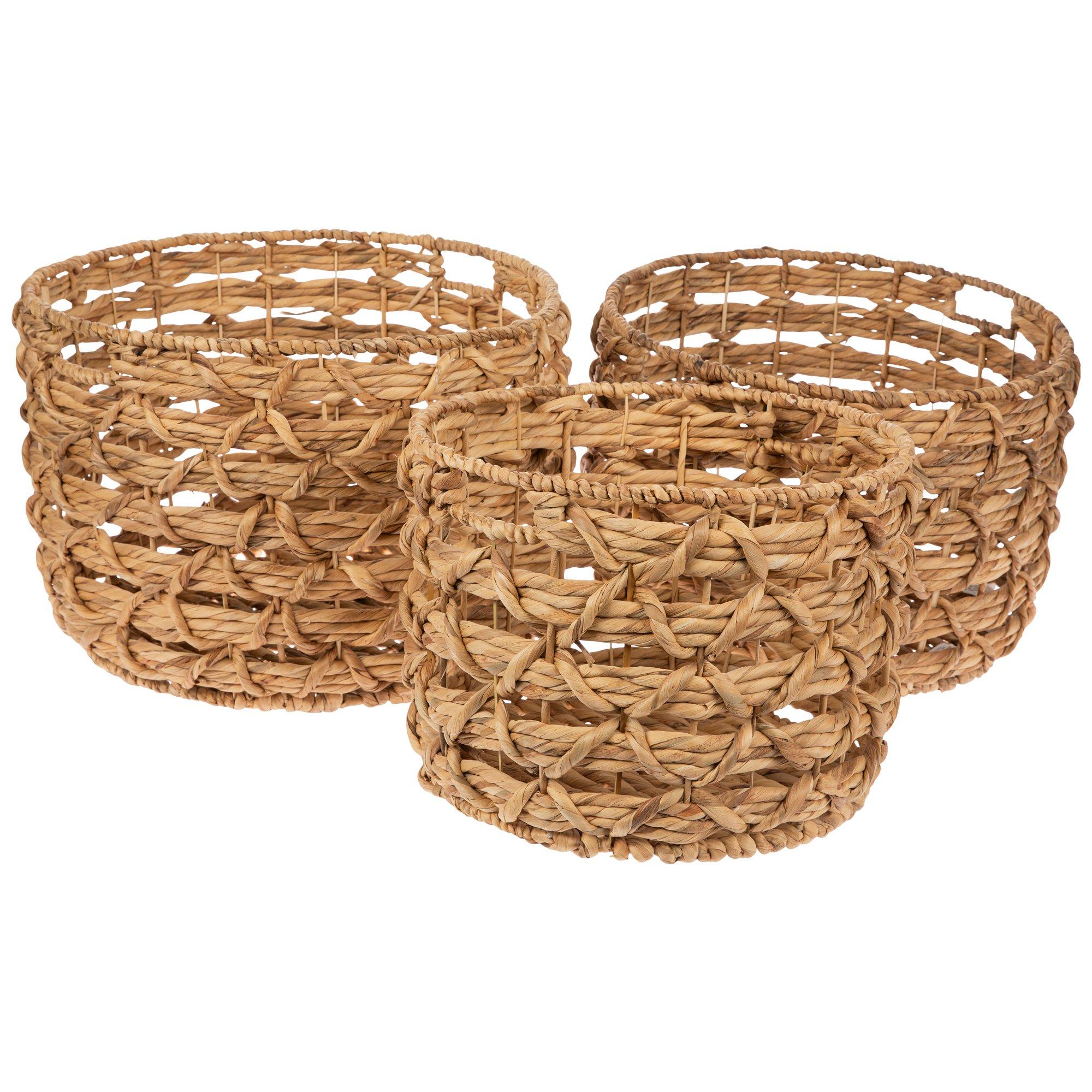 OpenWeave Water Hyacinth Basket Set Hobby Lobby 2286656