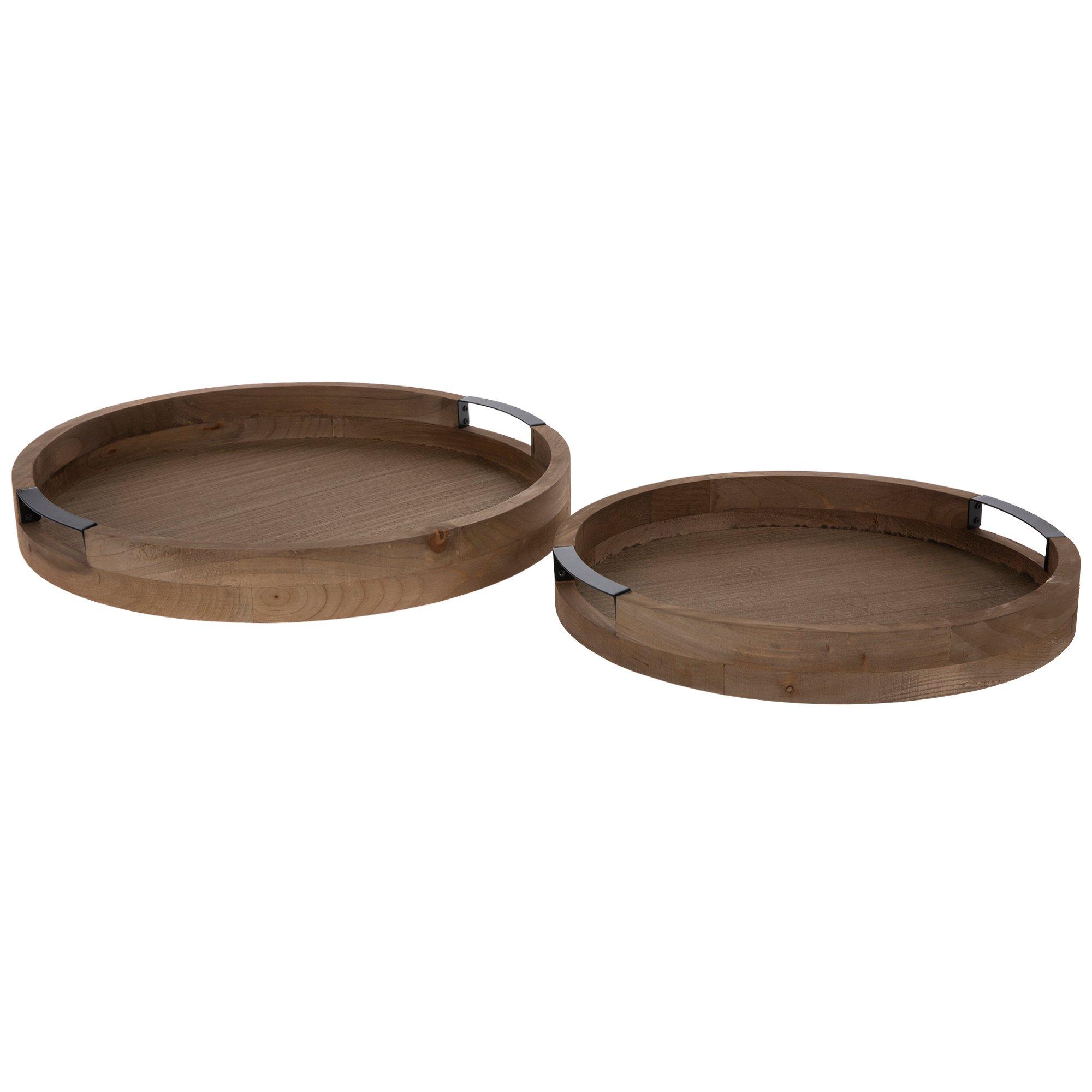 Round Wood Tray Set Hobby Lobby 2287076