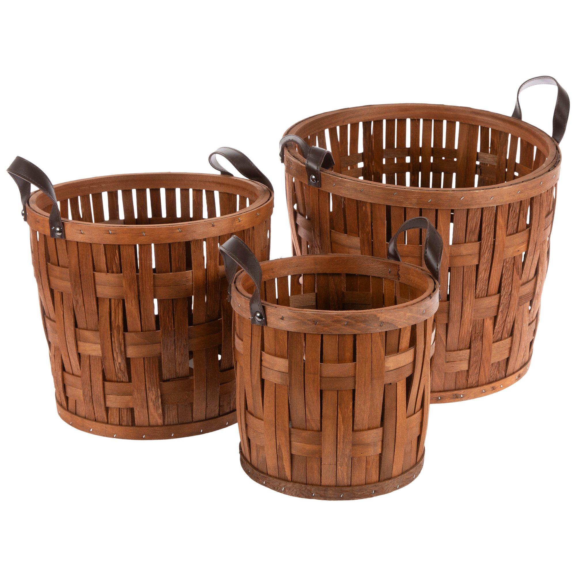 Brown Chipboard Woven Basket Set Hobby Lobby 2287191