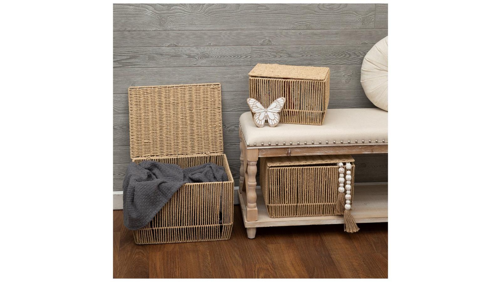 Natural Woven Paper Rope Basket Set | Hobby Lobby | 2287225