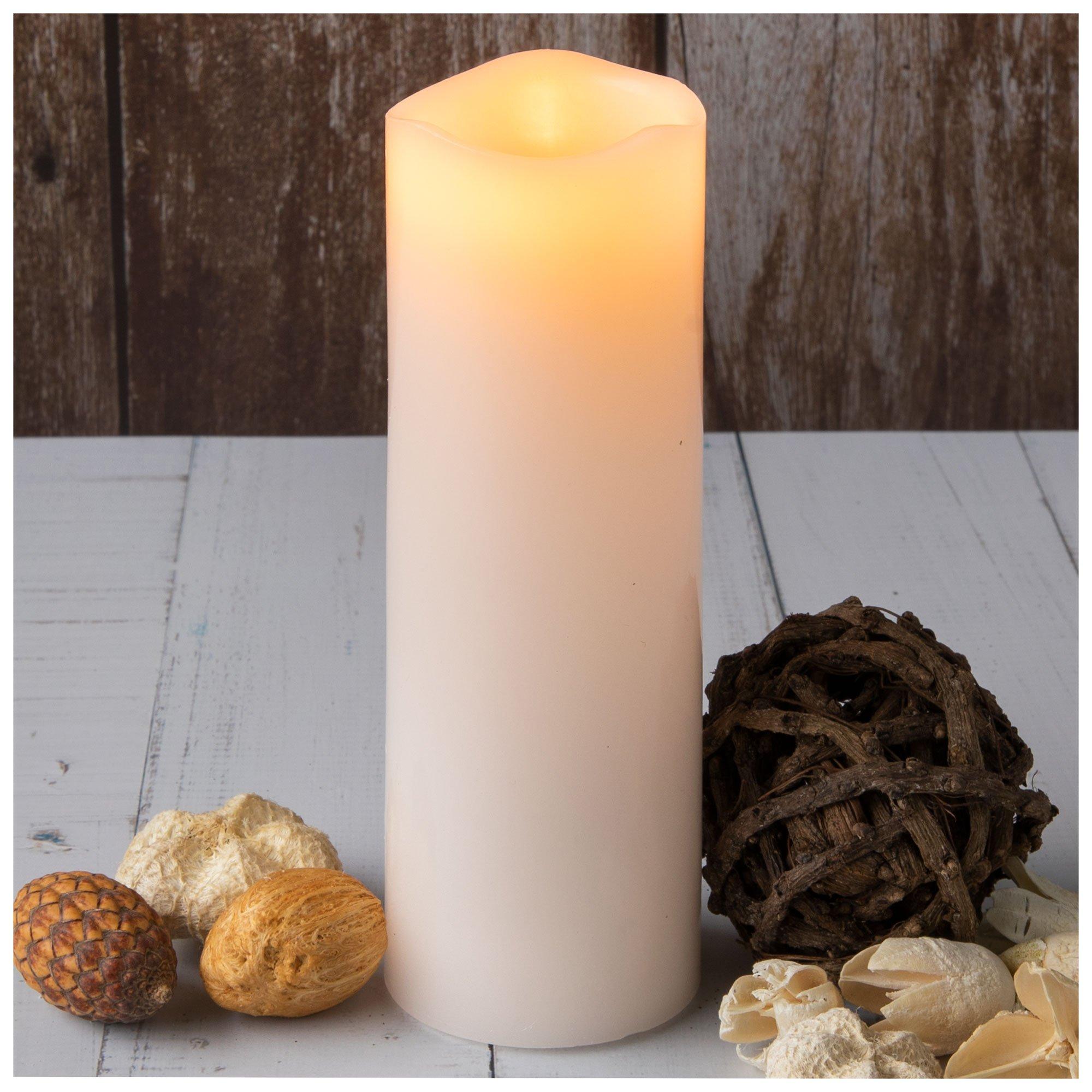Ivory Flameless LED Pillar Candle - 6