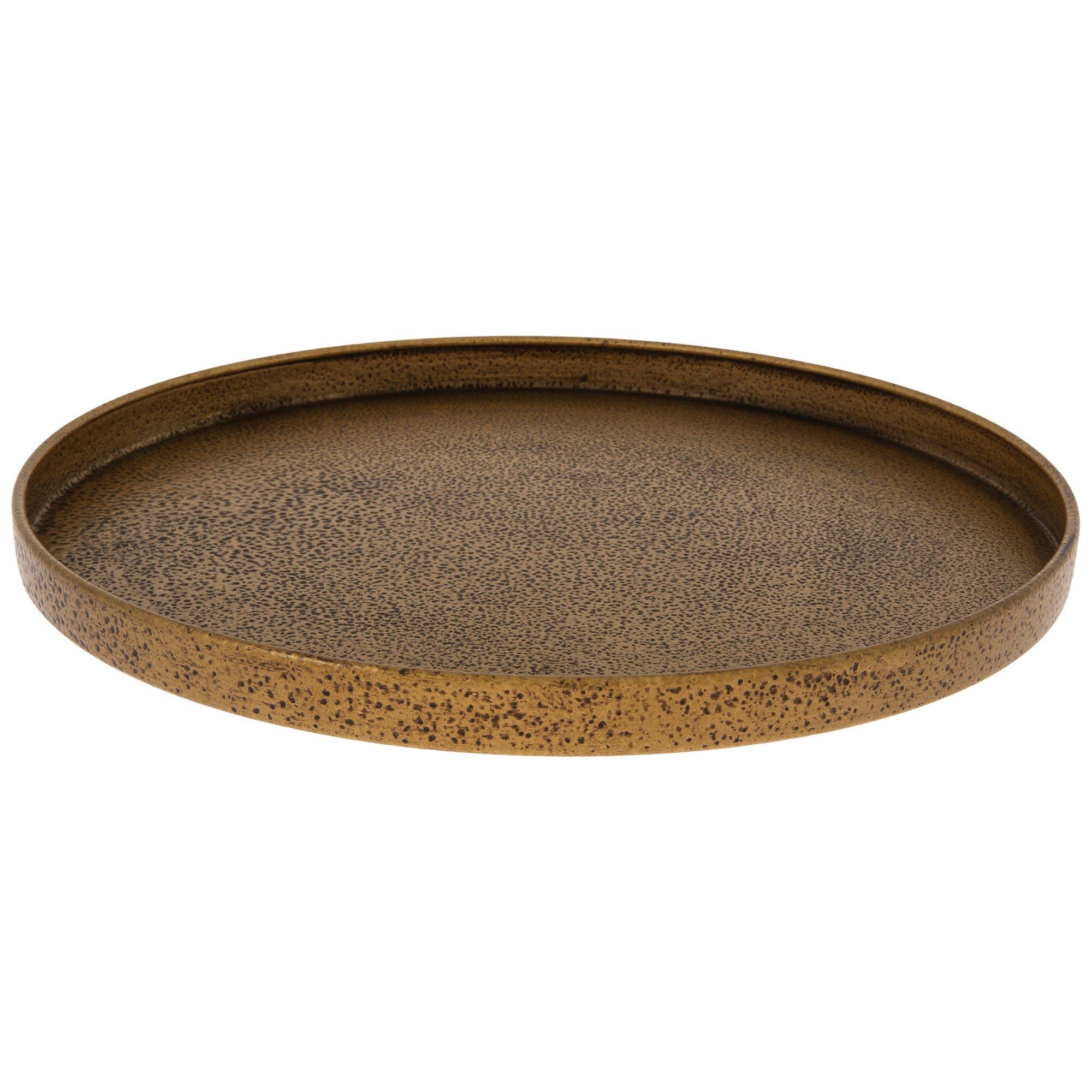 Antique Gold Round Metal Tray Hobby Lobby 2288421