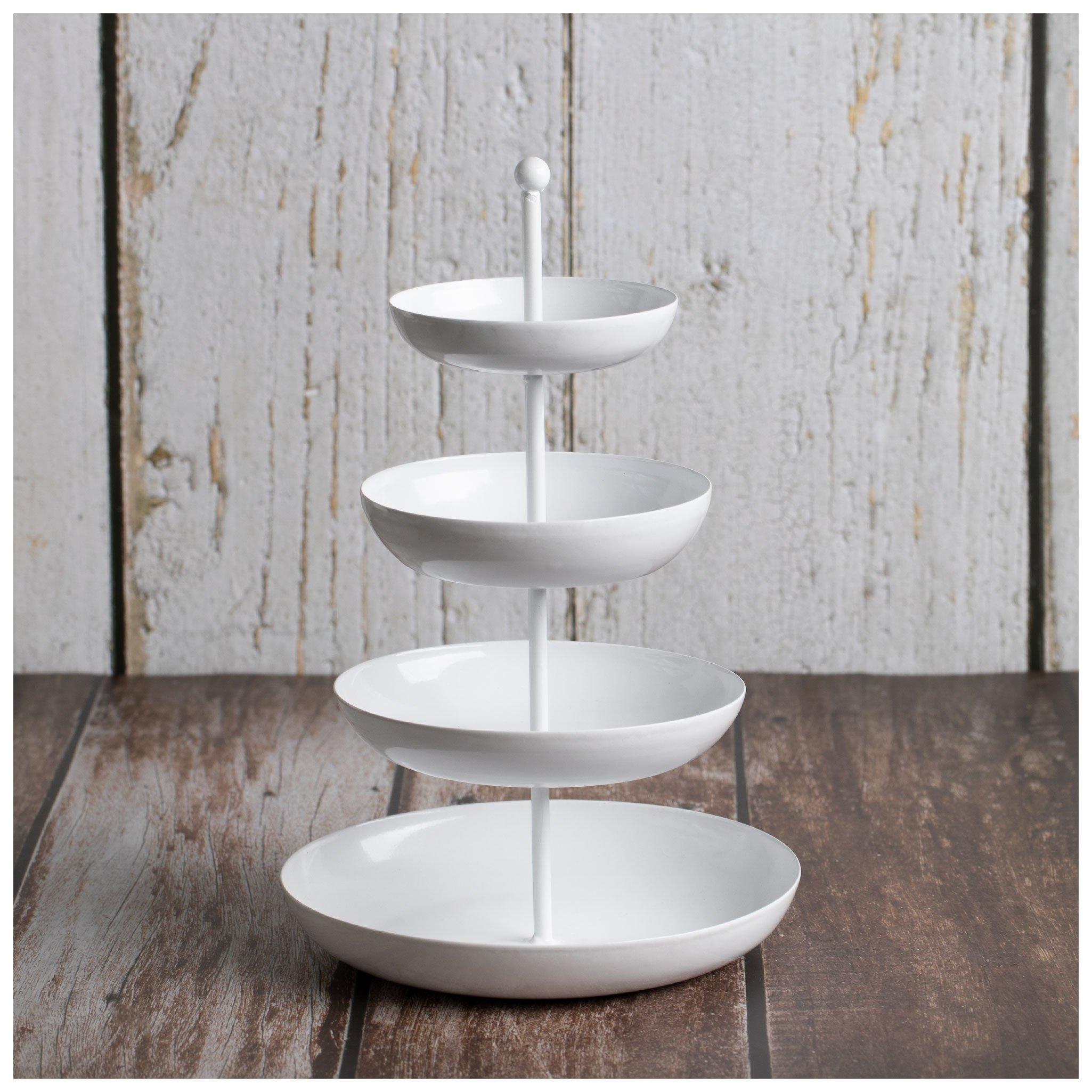 White FourTiered Metal Tray Hobby Lobby 2288728