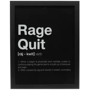 RAGE QUIT DEFINITION Meaning Digital Download Printable Wall