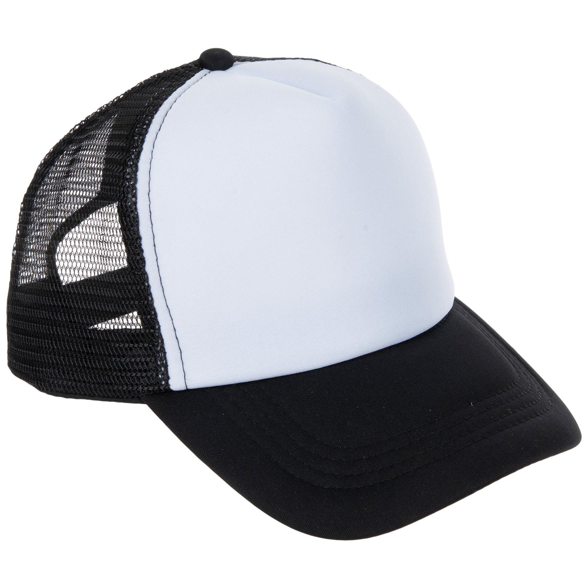 104C Graphite/White/Graphite Trucker Mesh Snapback Adjustable Hat By
