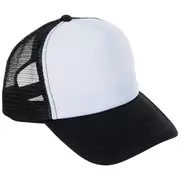 Youth Black & White Mesh Trucker Hat