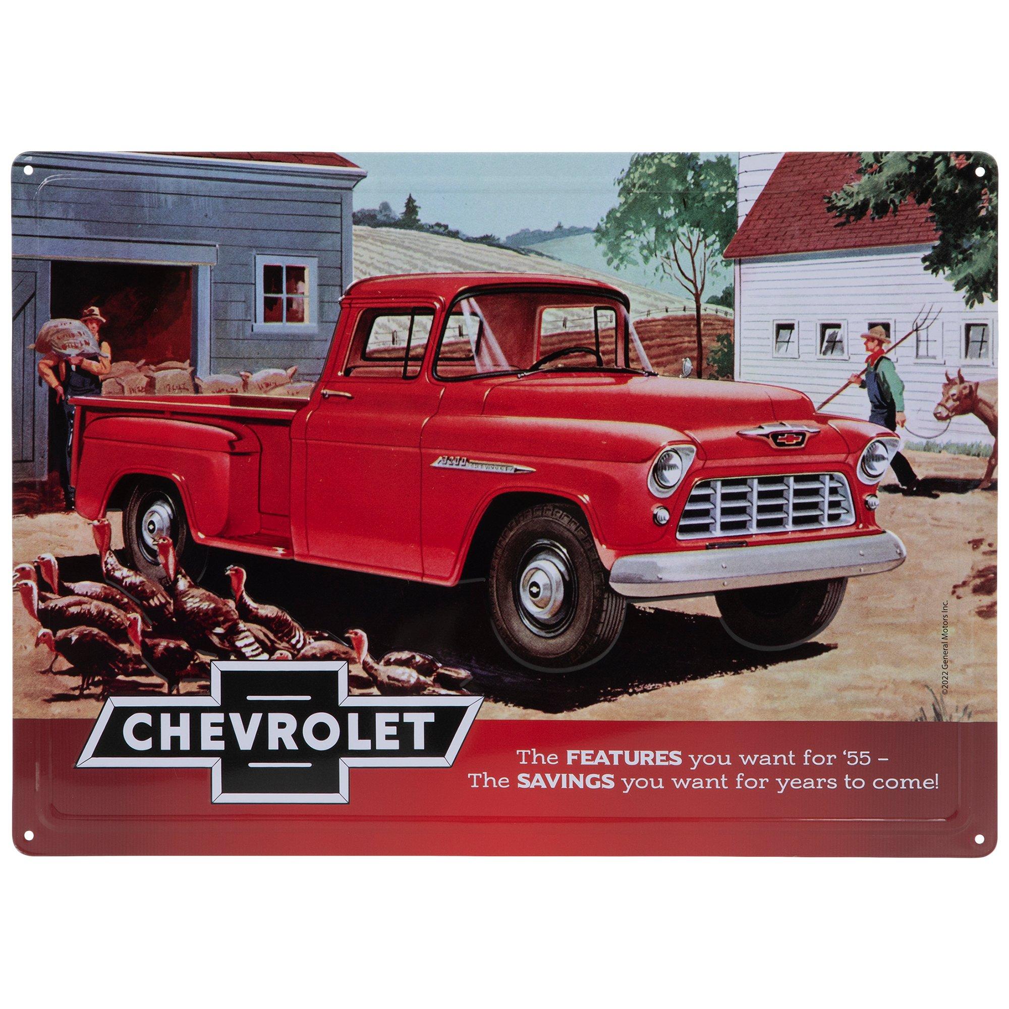 Red Chevrolet Pickup Metal Sign Hobby Lobby 2291045