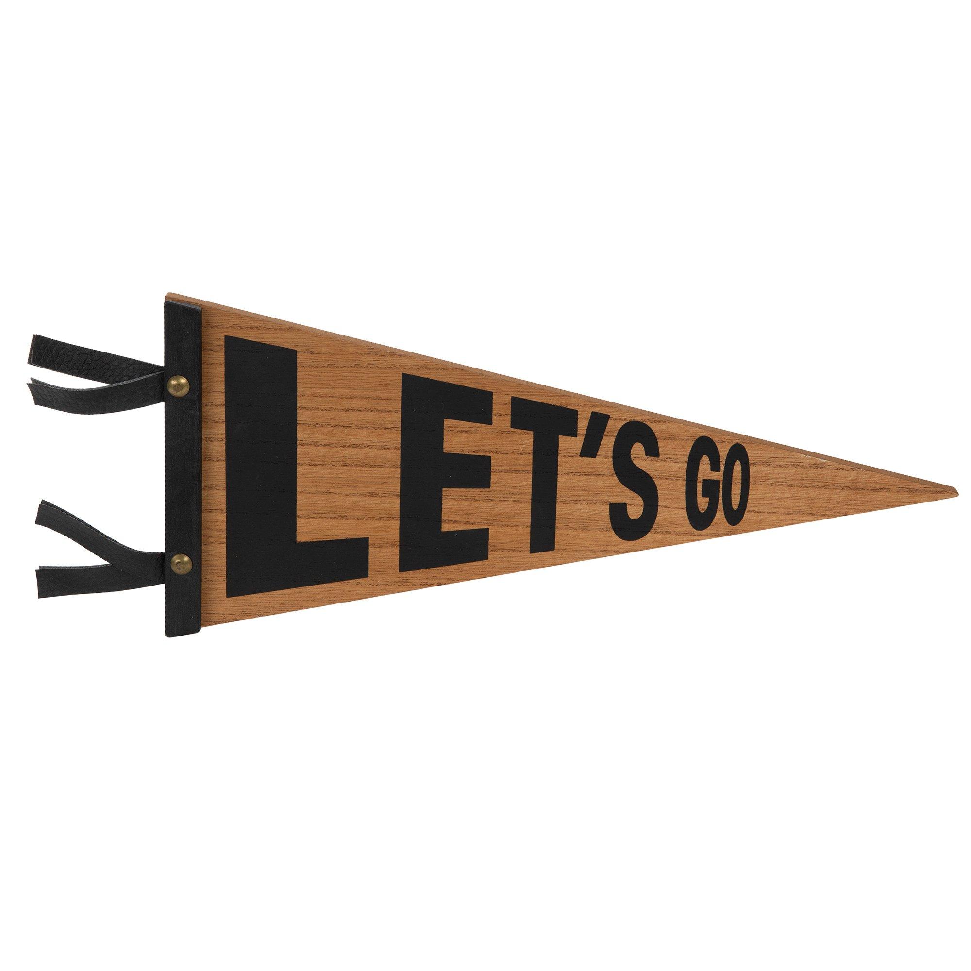 Let's Go Pennant Wood Wall Decor Hobby Lobby 2291110