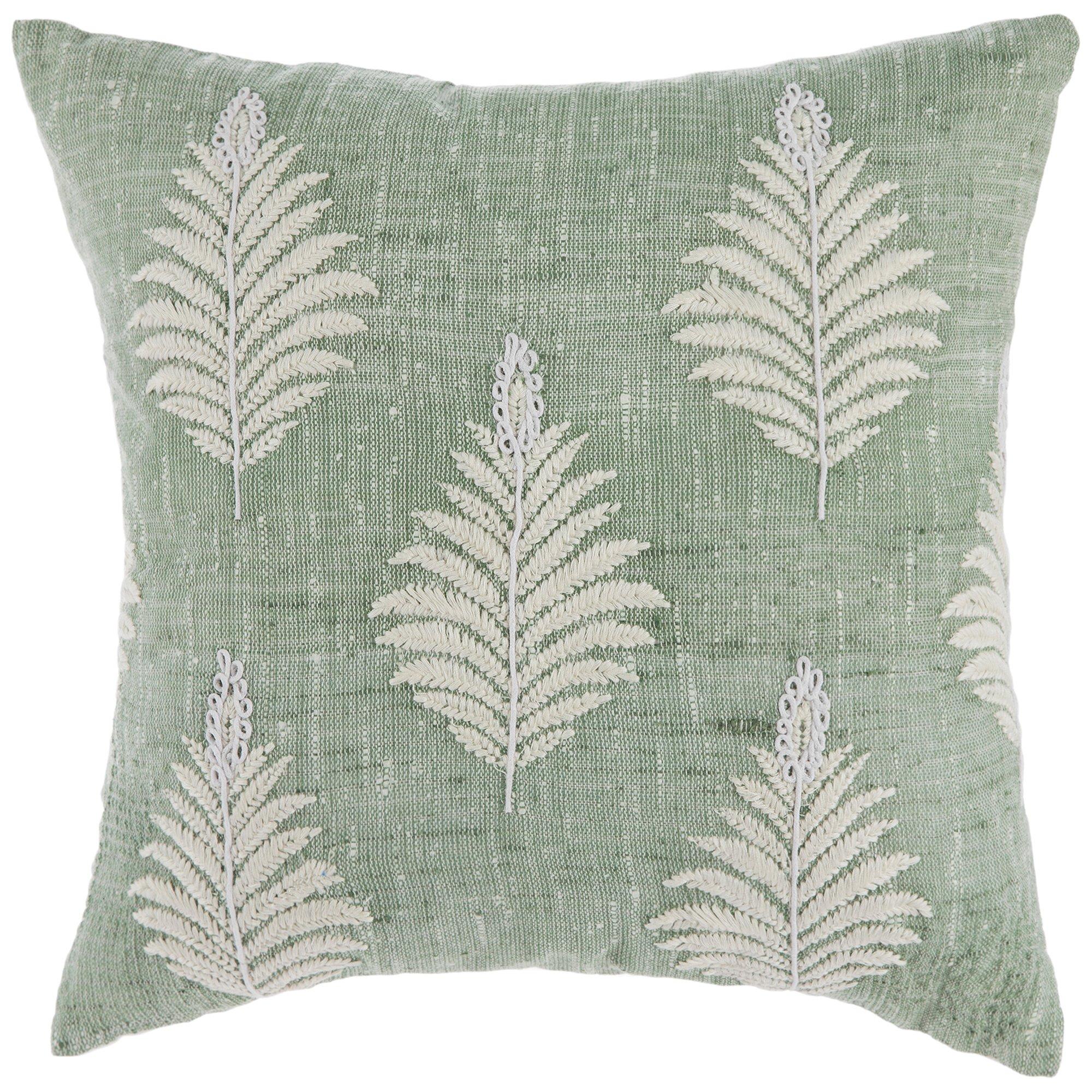 Green & White Palm Frond Pillow Cover Hobby Lobby 2291615