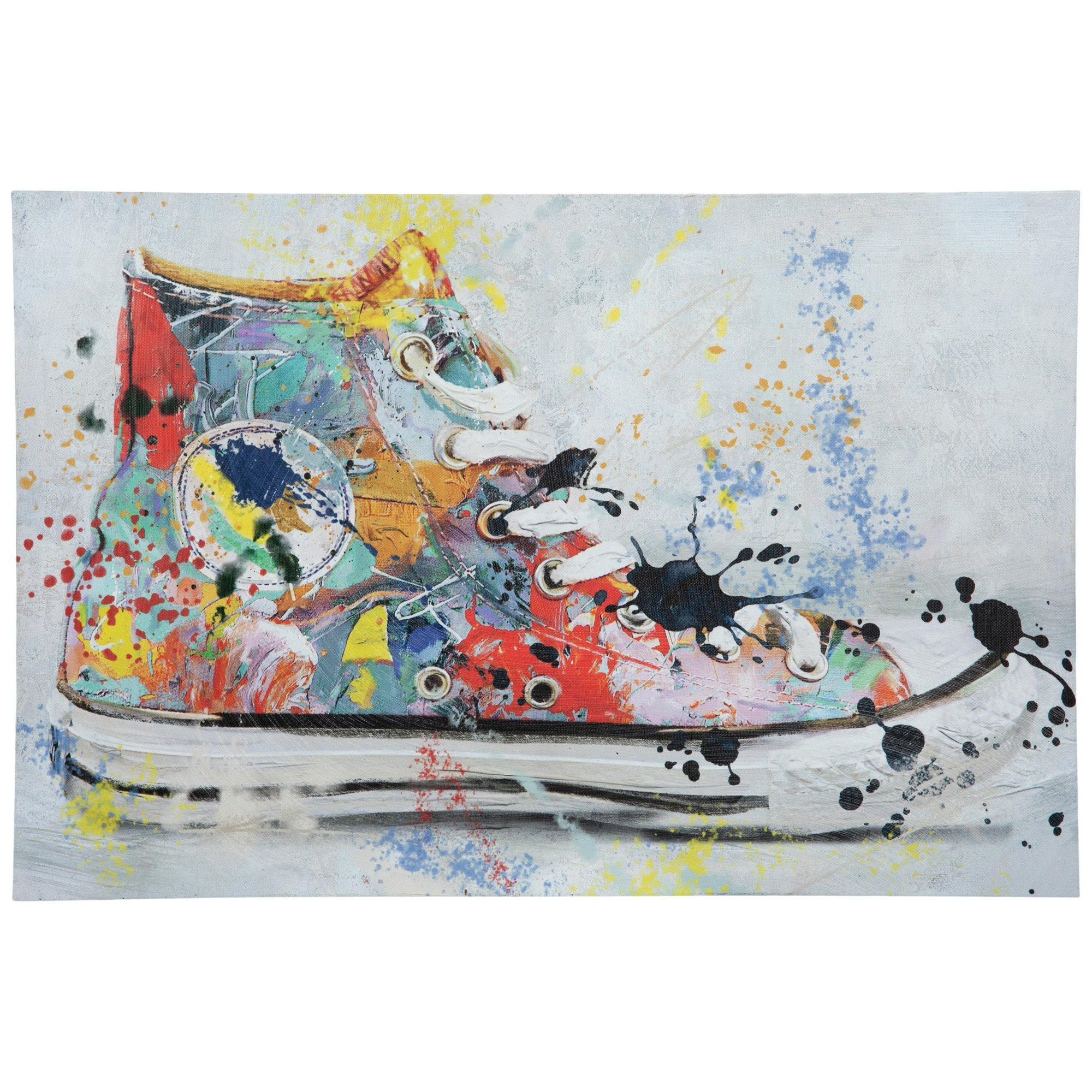 Graffiti Sneaker Canvas Art, Paint Splatter Sneaker Canvas Art, Sneaker  Wall Art, Sneaker Poster, Sneaker Wall Decor, Shoes Graffiti Canvas 