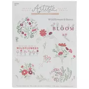 Wildflowers & Stems Embroidery Iron-On Transfers