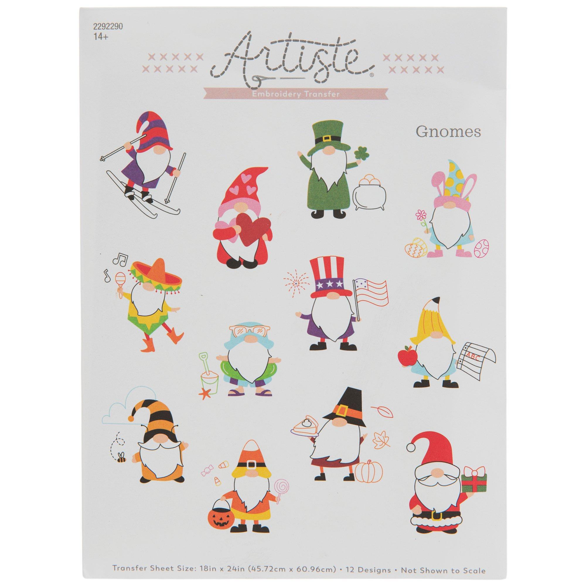 Holiday Gnomes Embroidery Iron-On Transfers | Hobby Lobby | 2292290