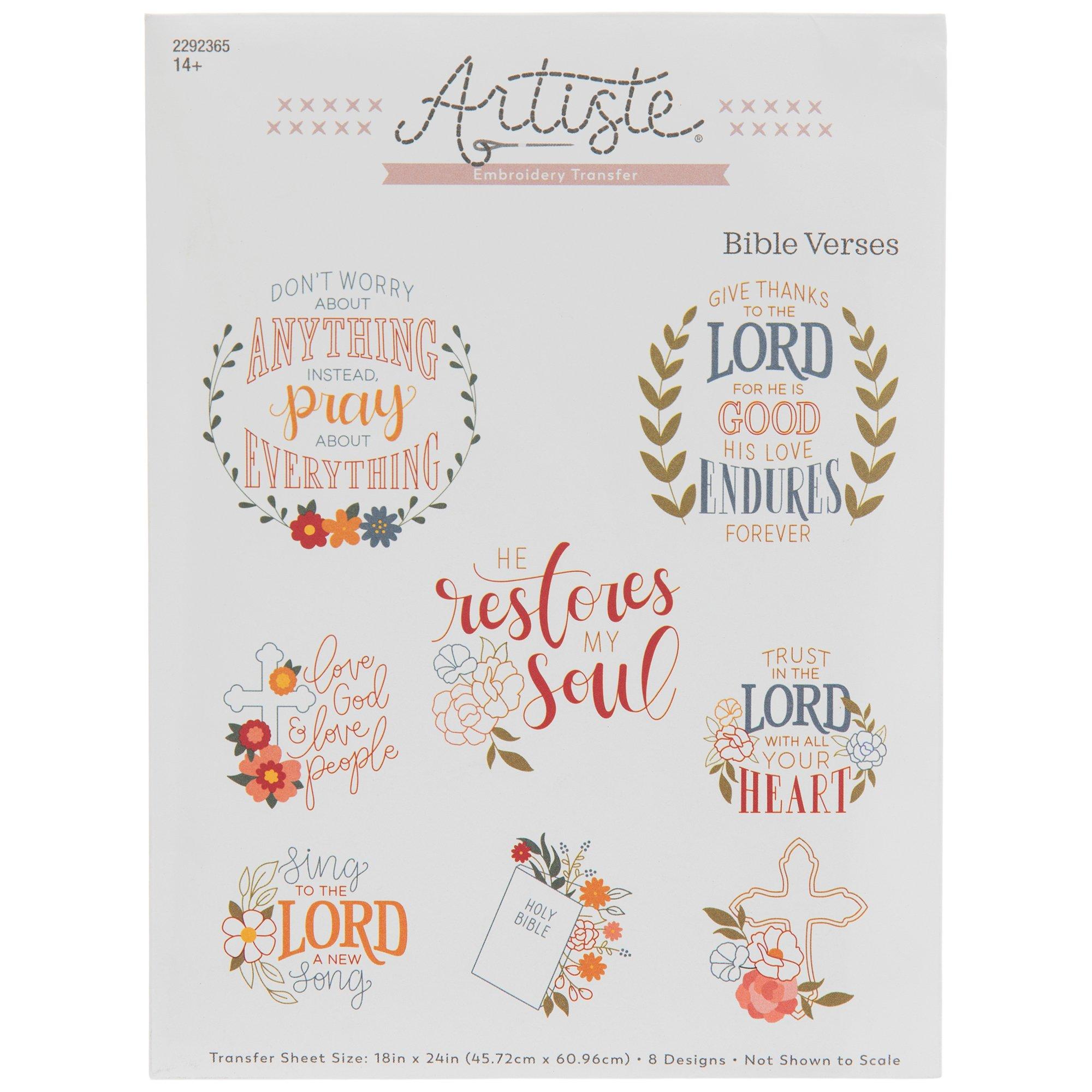 Bible Verses Embroidery IronOn Transfers Hobby Lobby 2292365