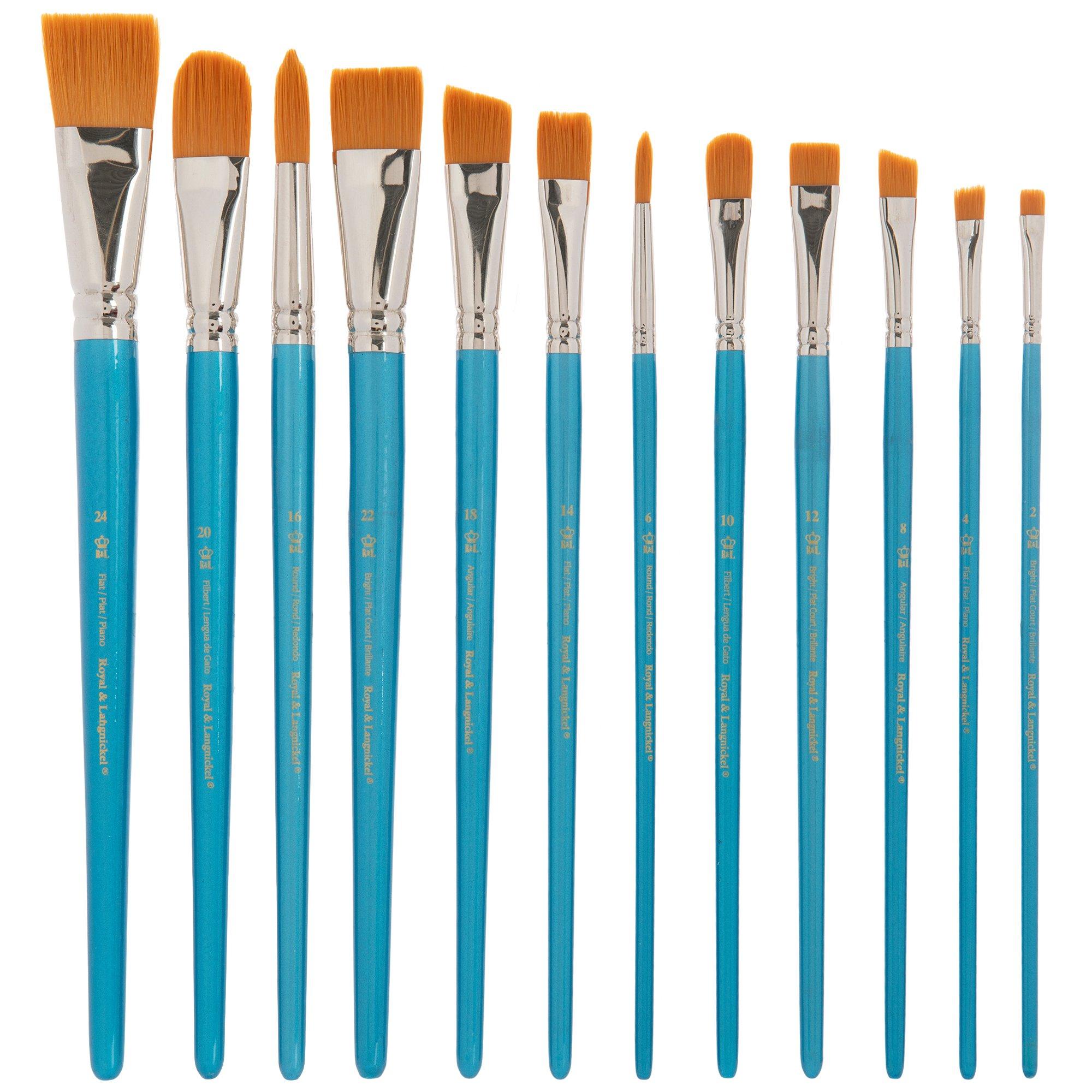 Gold Taklon Flat Paint Brush - 3, Hobby Lobby