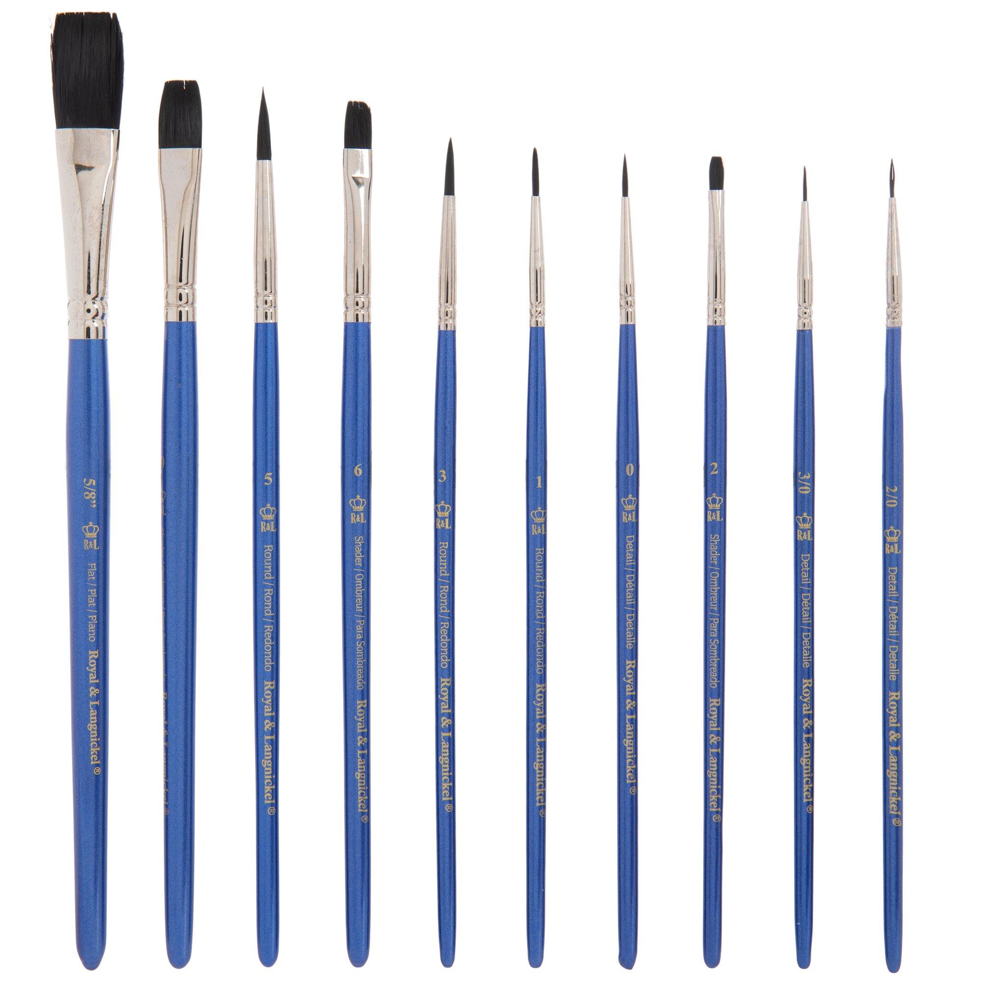 Black Taklon Paint Brushes 10 Piece Set Hobby Lobby 2292480   2292480 81140308 10062023 IMGSET