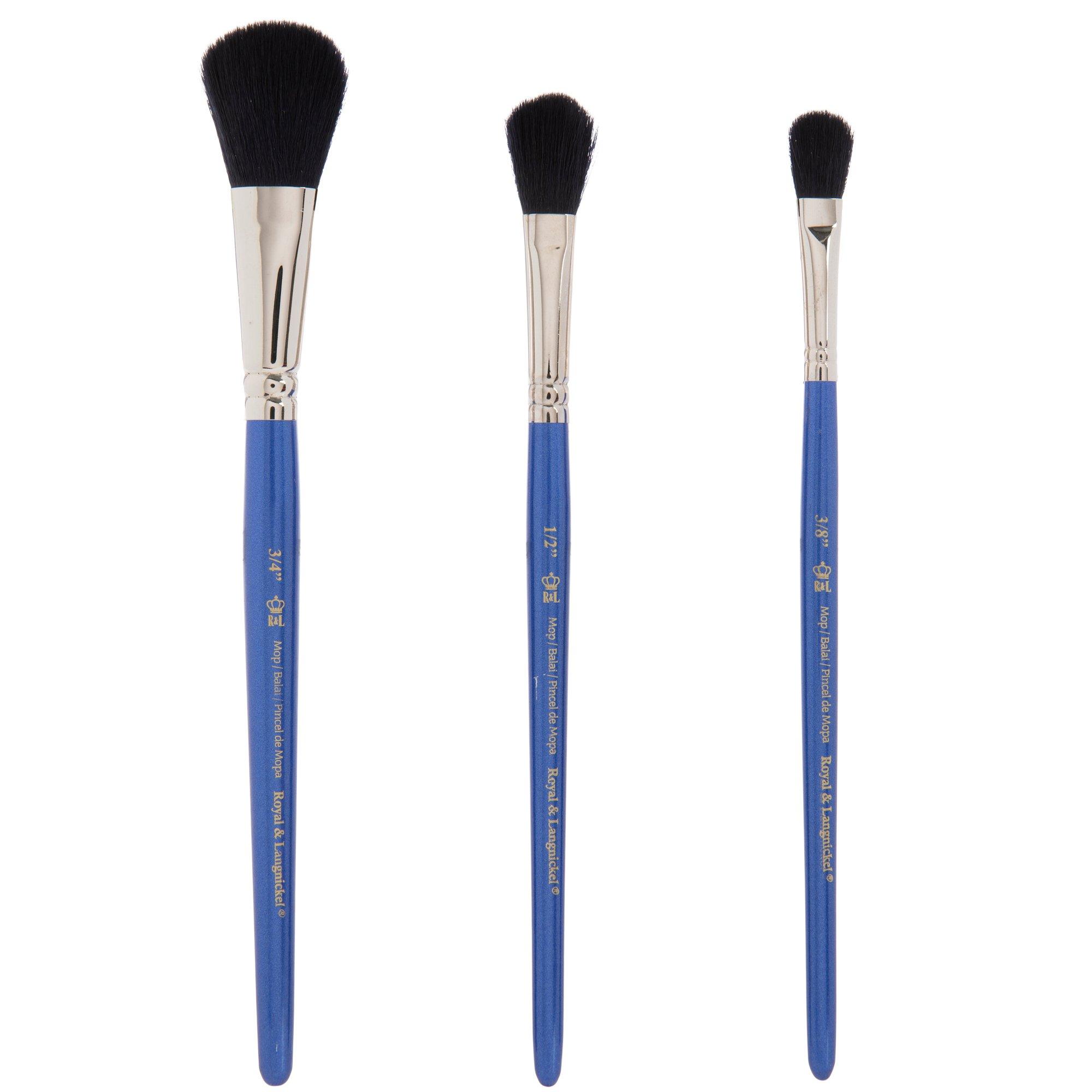 Black Taklon Paint Brushes - 3 Piece Set, Hobby Lobby