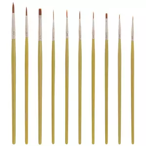 Gold Taklon Paint Brushes - 9 Piece Set, Hobby Lobby