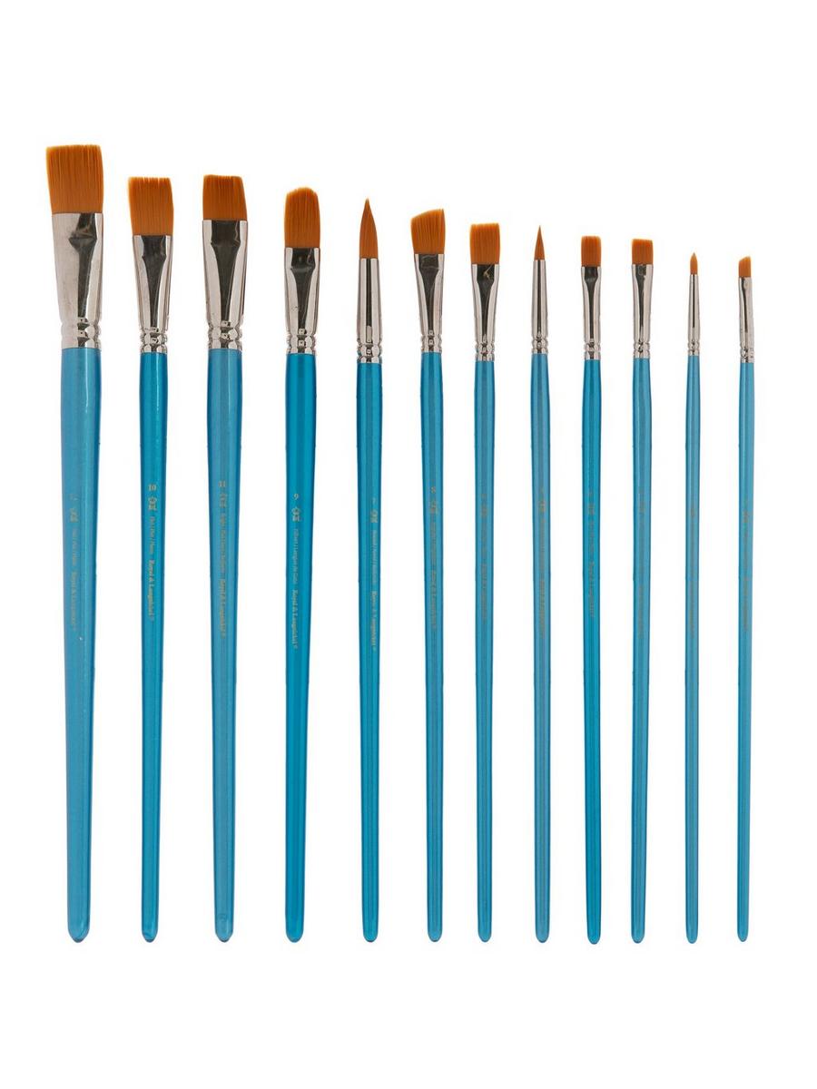 Gold Taklon Paint Brushes - 12 Piece Set | Hobby Lobby | 2292654