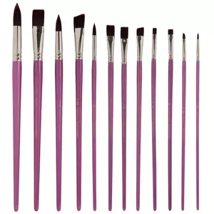 Black Taklon Filbert Paint Brushes - 4 Piece Set, Hobby Lobby