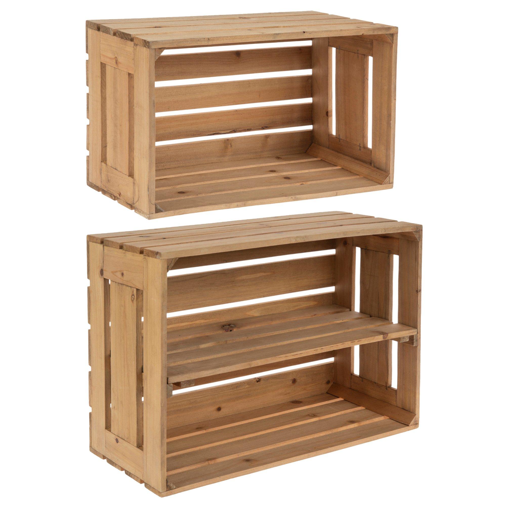 Crate Wood Wall Shelf Set Hobby Lobby 2292837