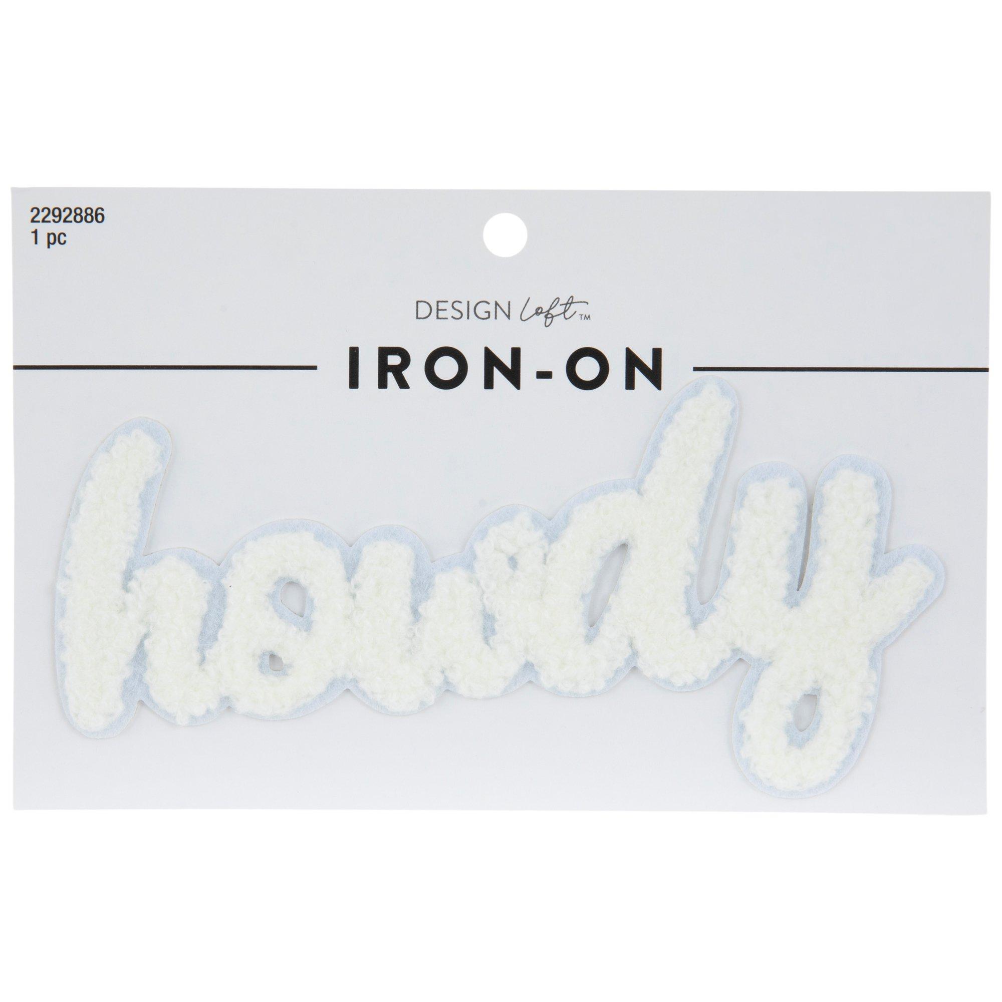 White Howdy Chenille IronOn Patch Hobby Lobby 2292886