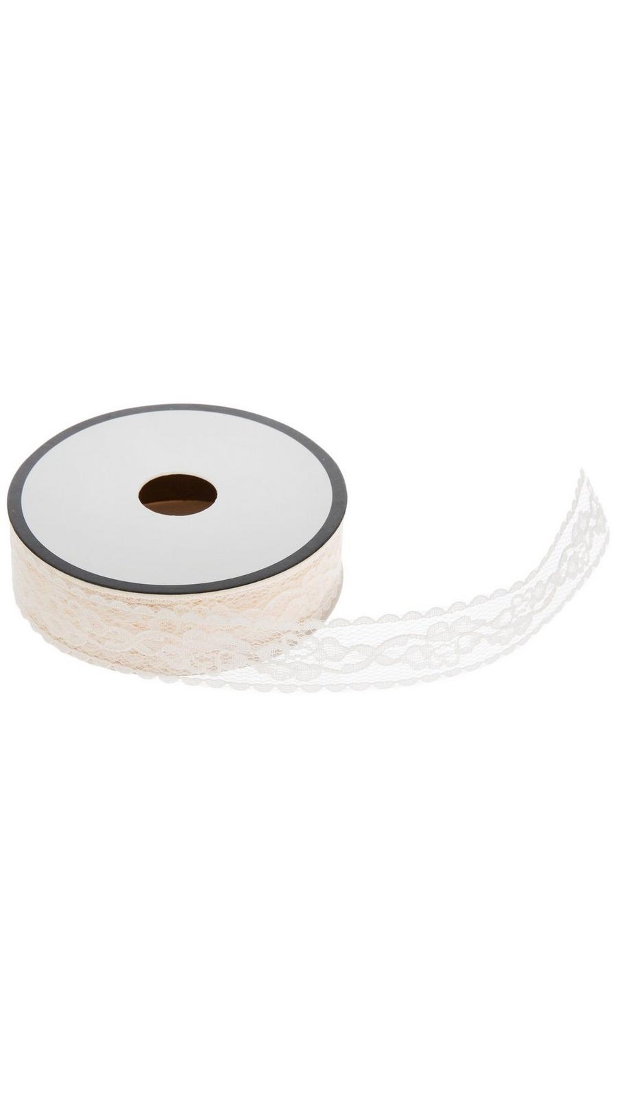 Ivory Flat Lace Trim - 7/8