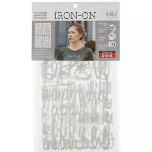 Rhinestone Letter Iron-On Applique, Hobby Lobby, 1098565