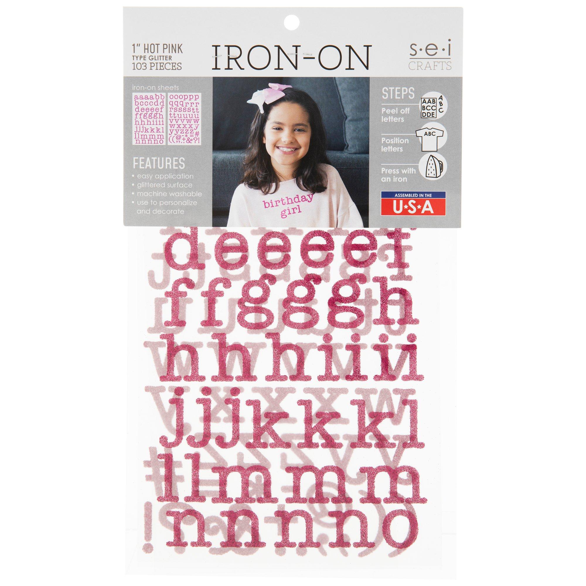 Glitter Letter IronOn Transfer Alphabet Hobby Lobby 2294361