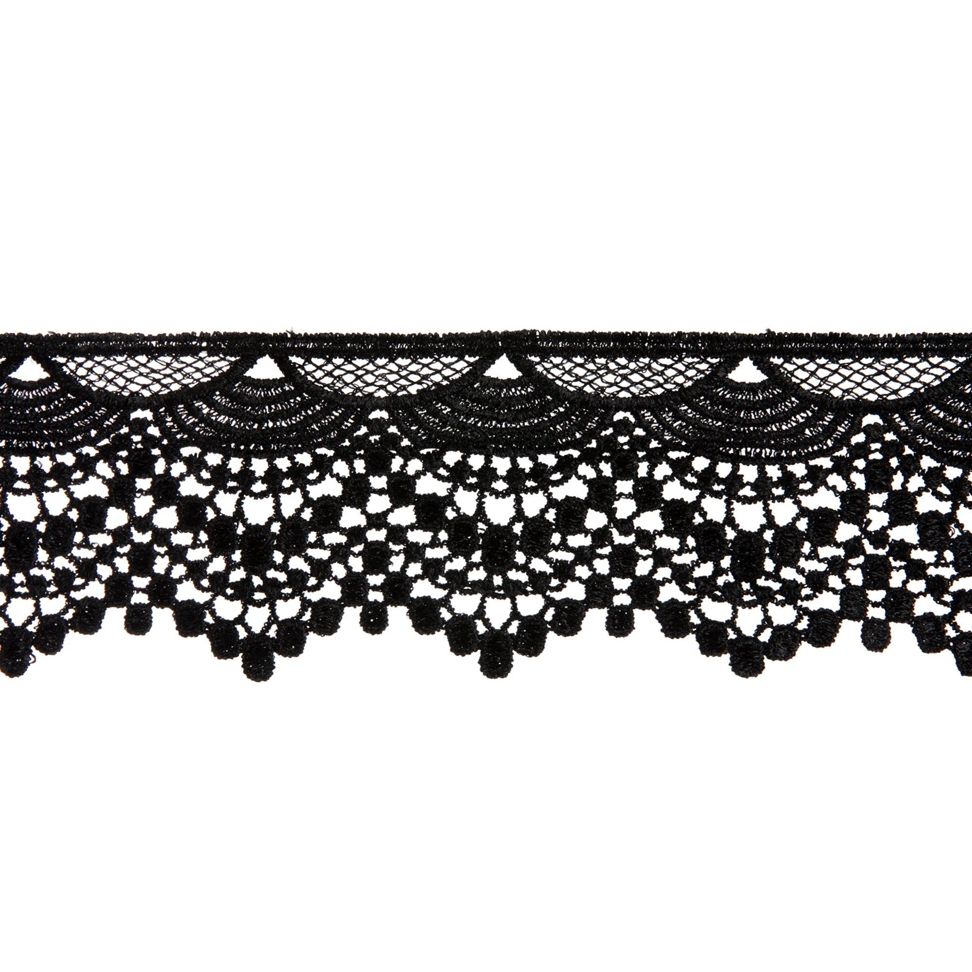 Black Embroidery Lace Trim