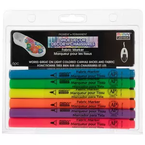 Neon Fabric Markers - 6 Piece Set