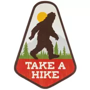 Take A Hike Wood Magnet