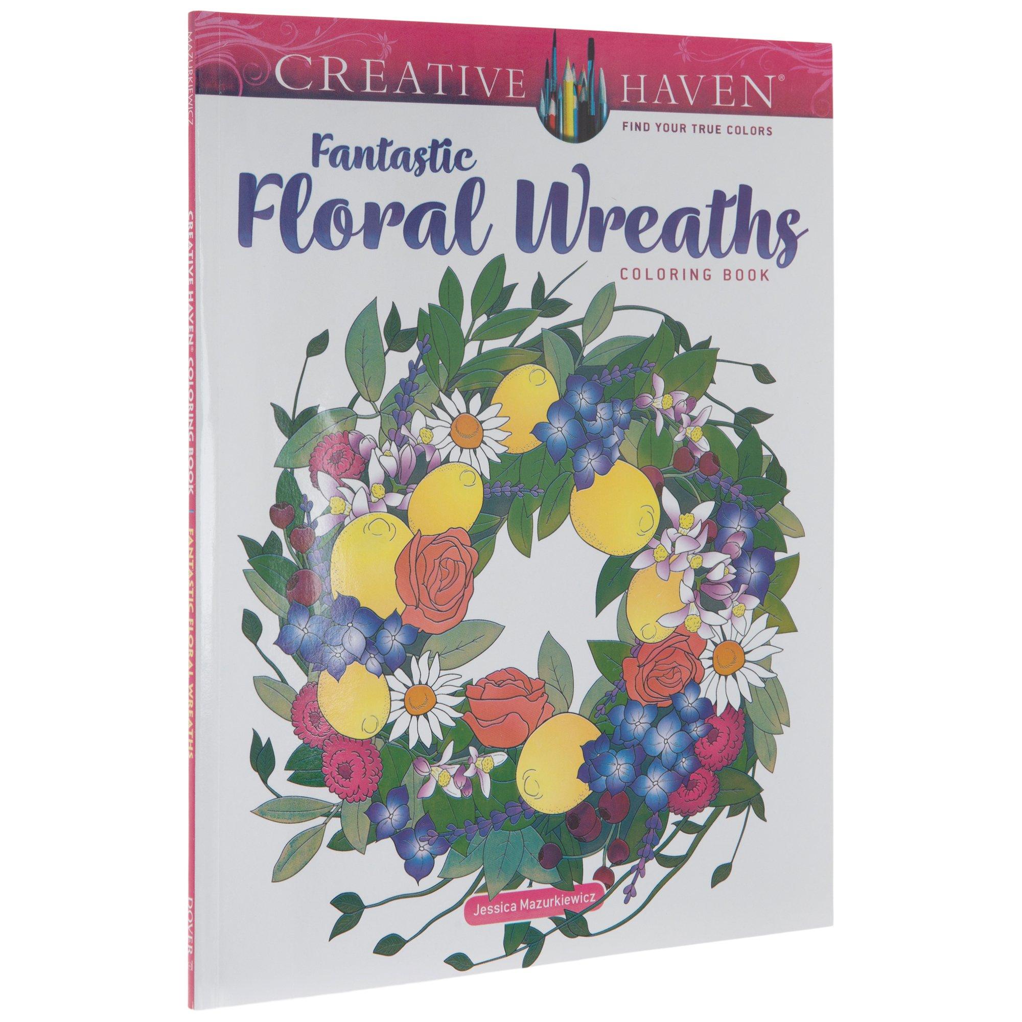 Fantastic Floral Wreaths Coloring Book Hobby Lobby 2297240